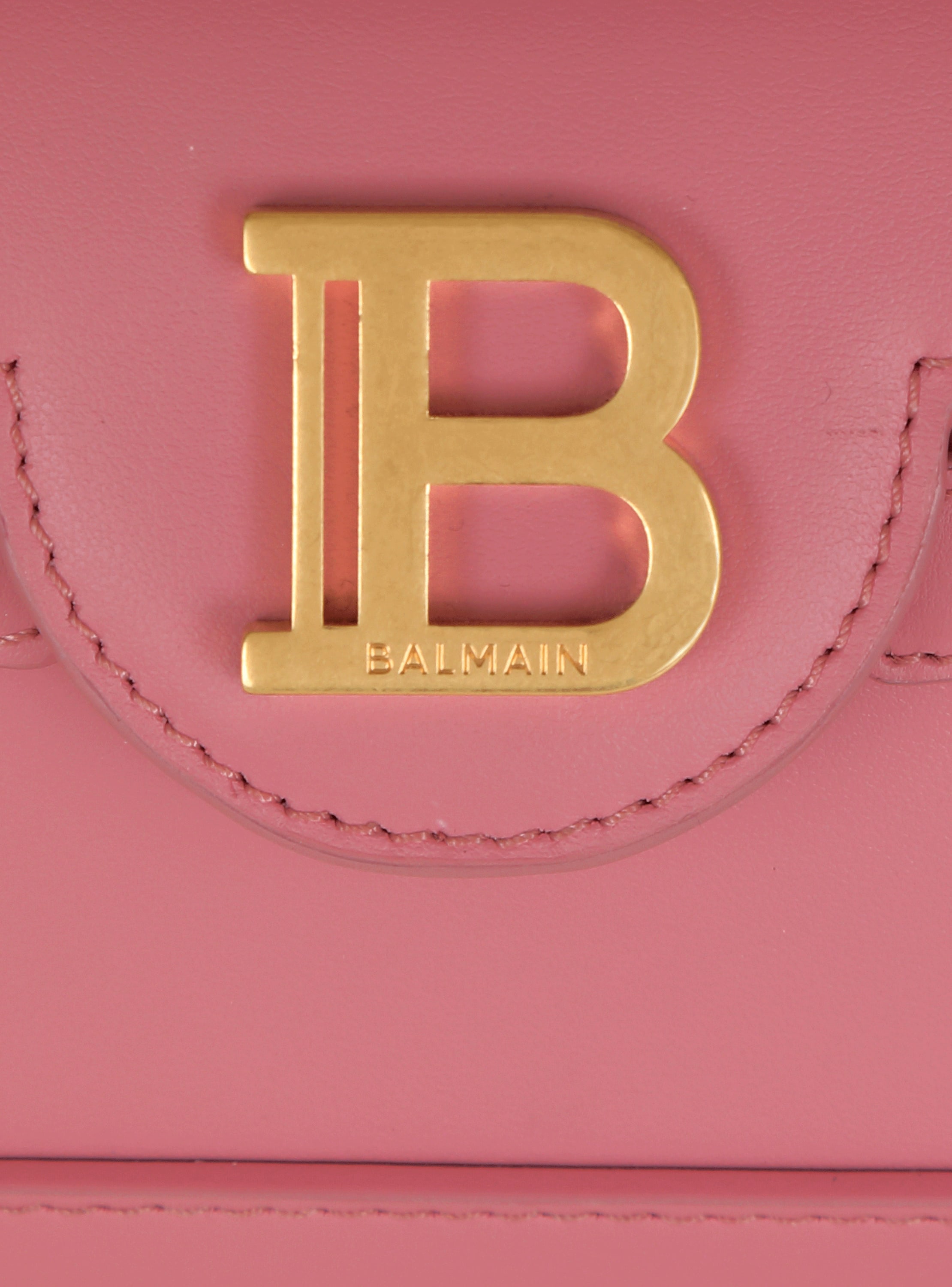 BALMAIN: B-Buzz 22 bag in leather - Pink  Balmain handbag BN1DA797LAVE  online at