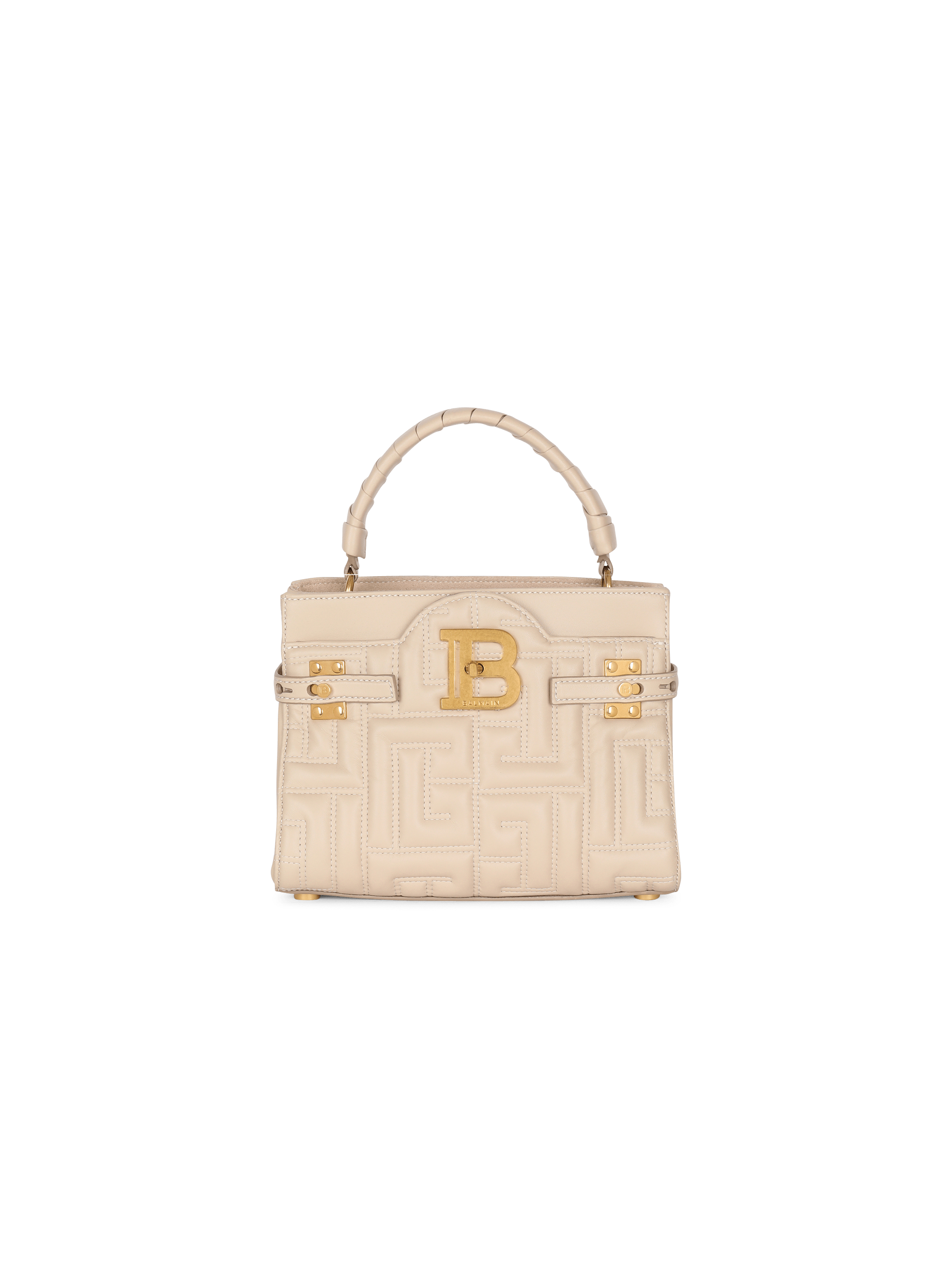 Balmain Quilted Leather B-Buzz 22 Top-Handle Bag