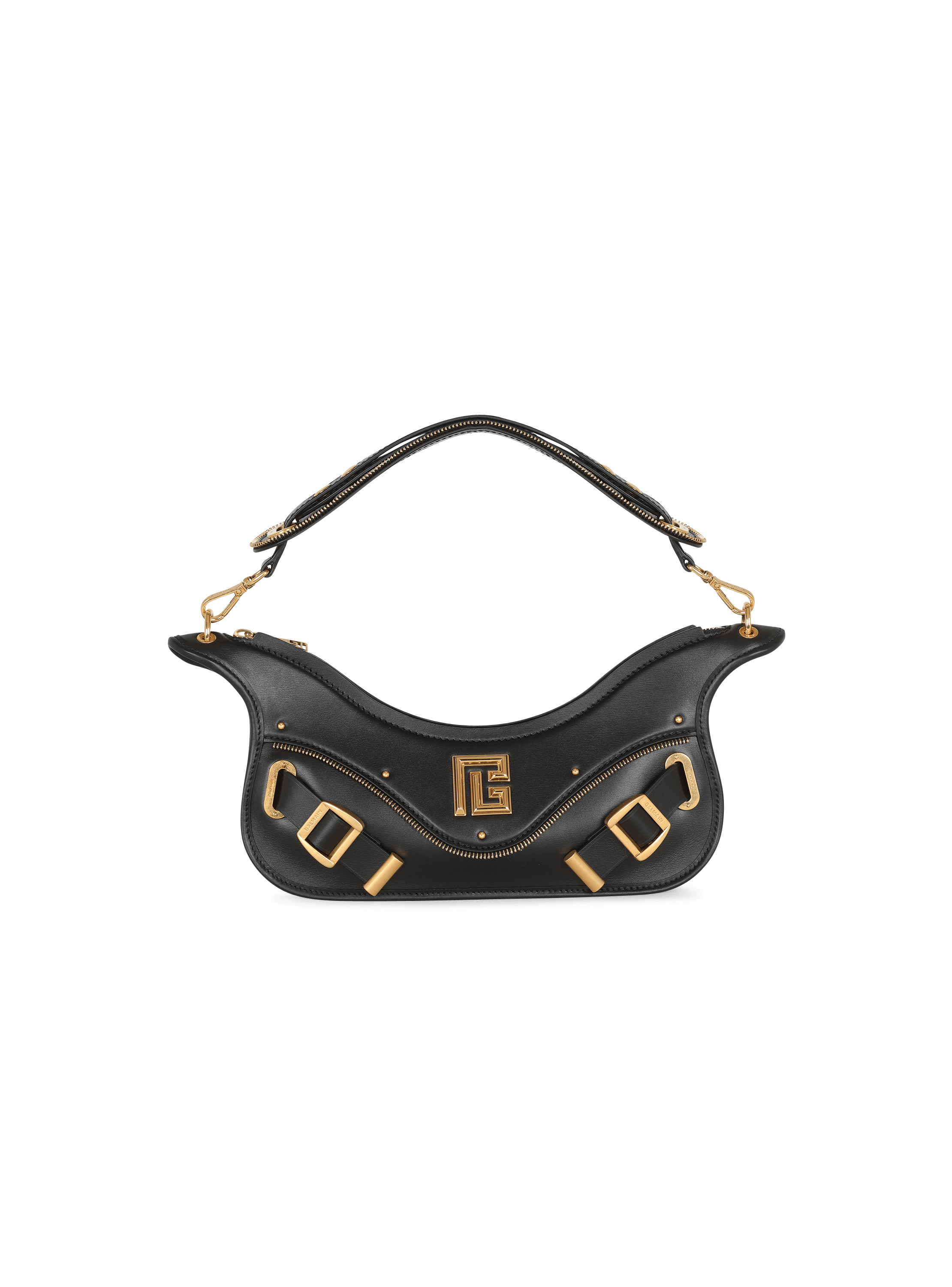 Balmain Leather Blaze Shoulder Bag