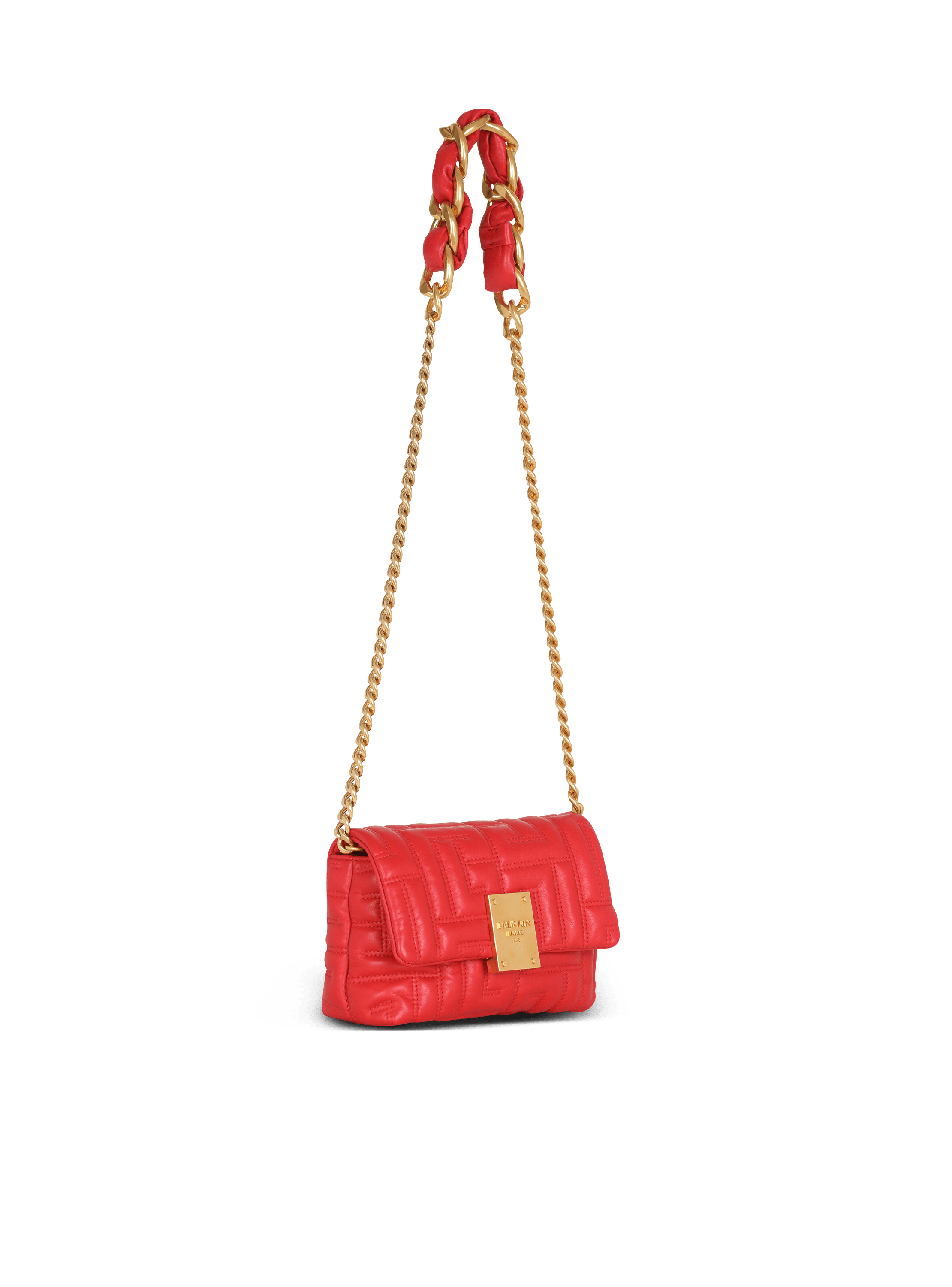 Red Quilted Shoulder Bag