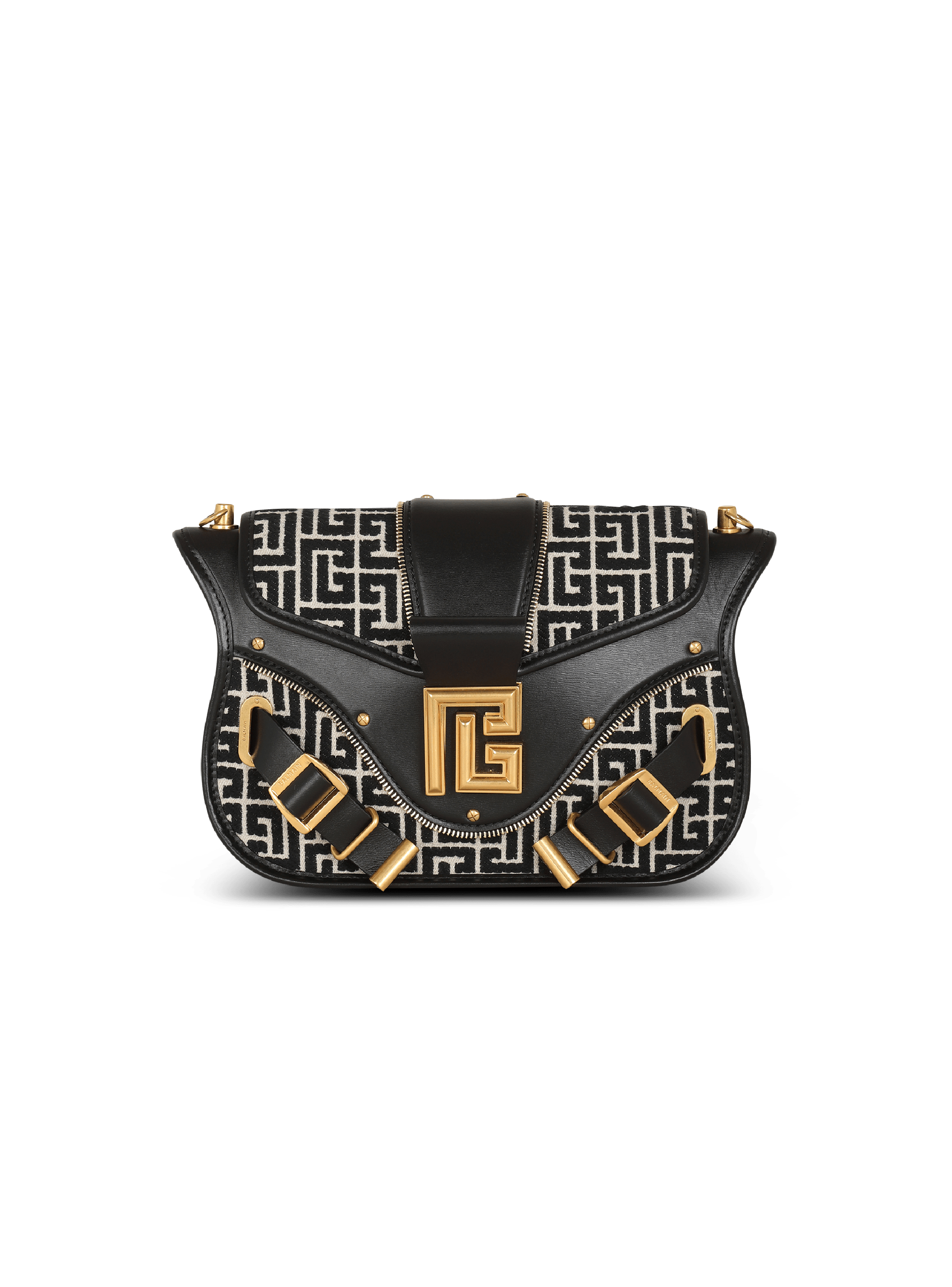 Blaze leather bag with jacquard monogram - Women