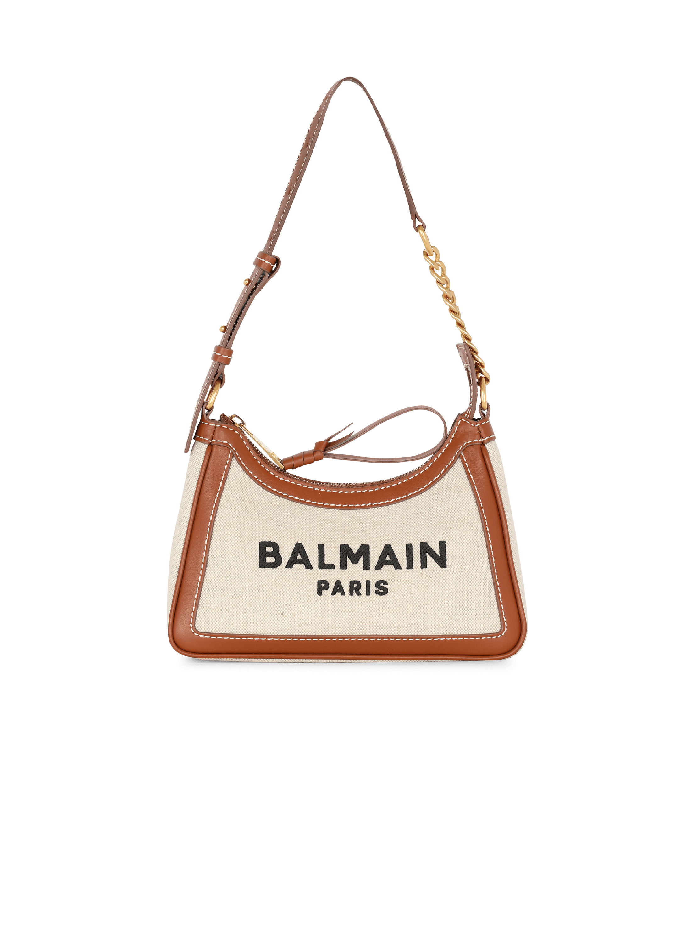 Tasche B-Army aus Canvas mit Ledereinsätzen braun - Damen