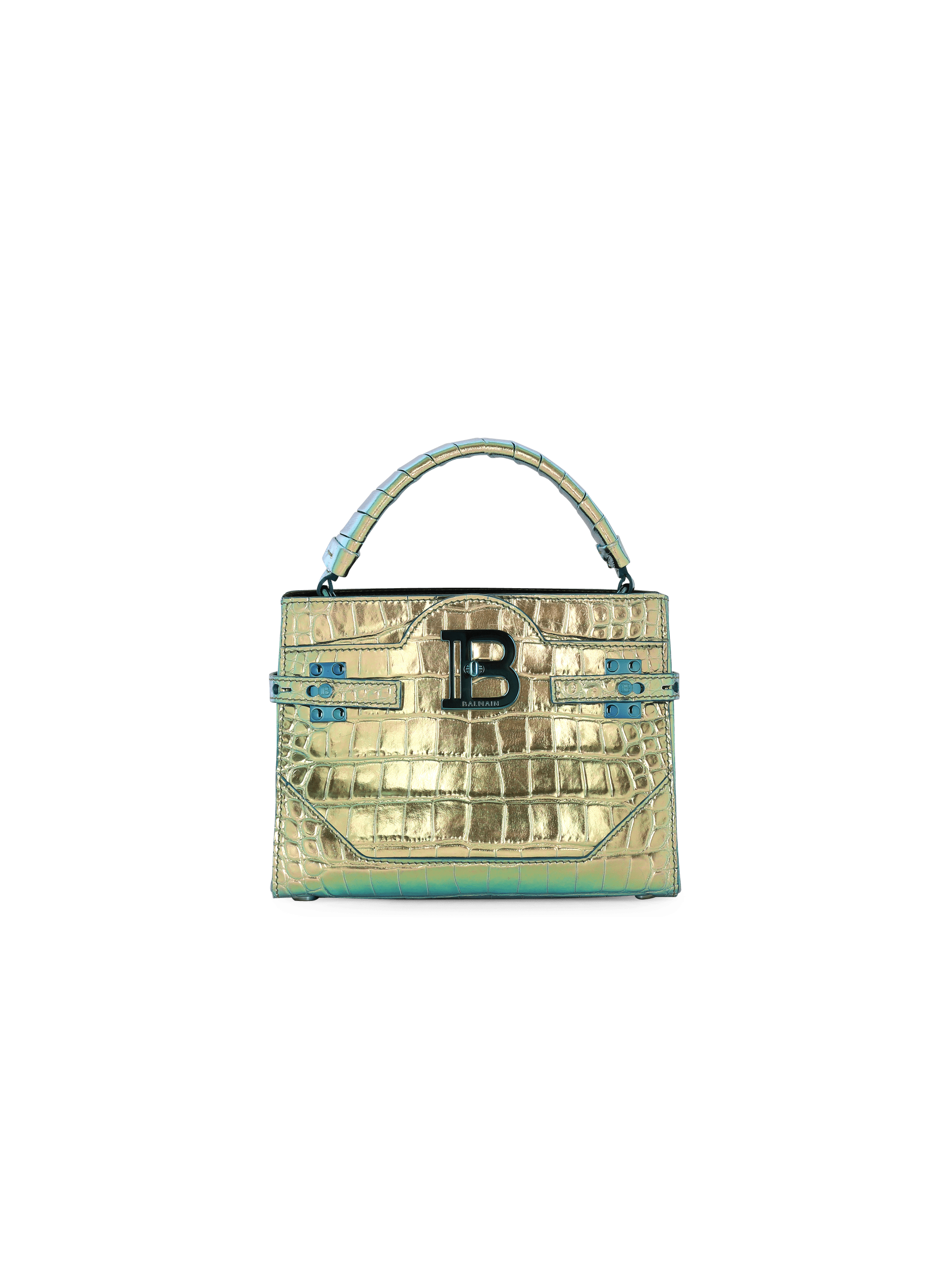 B-Buzz 22 Top Handle bag in crocodile effect-embossed leather