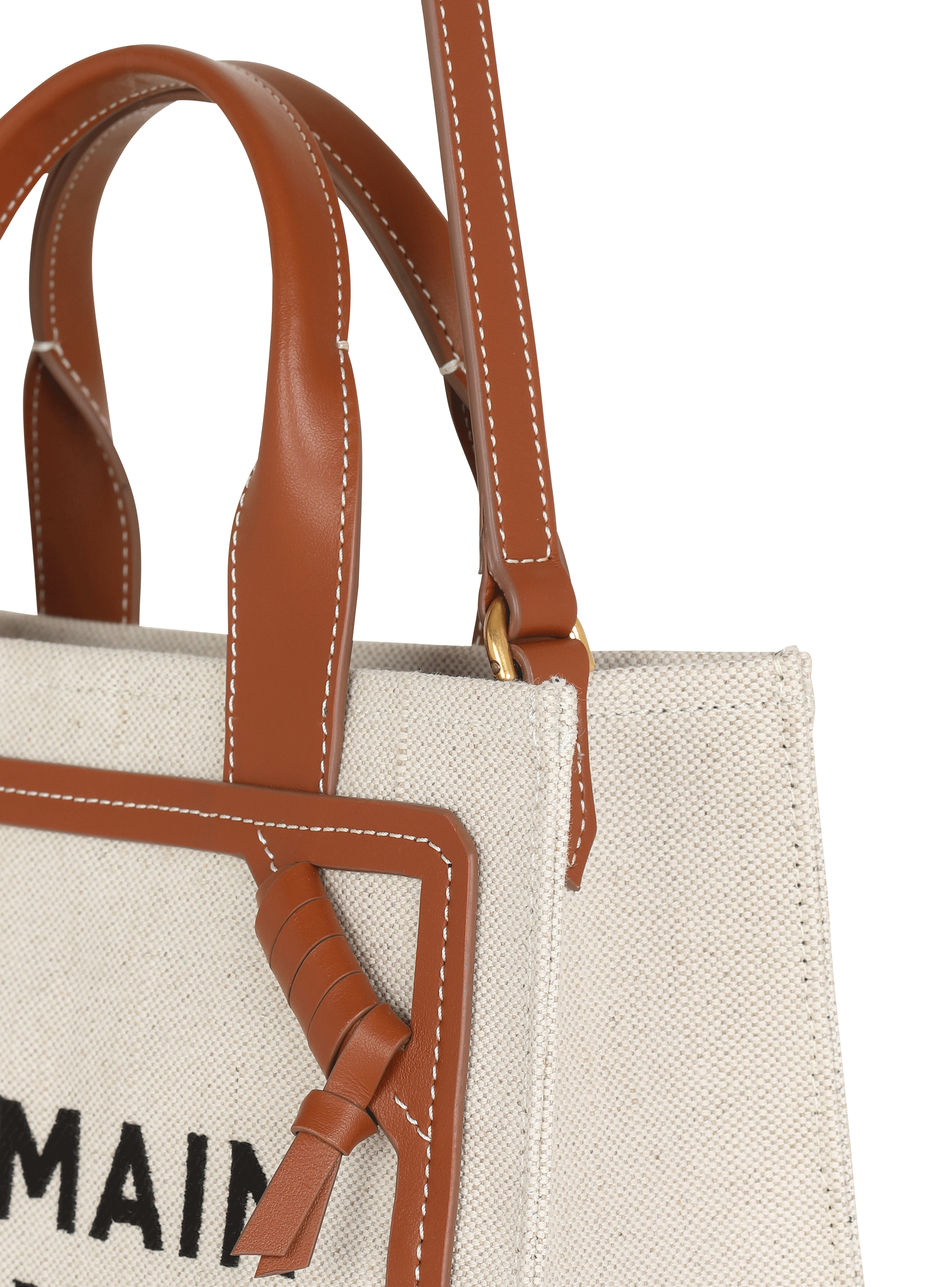 Brown Canvas Mini canvas shopping bag