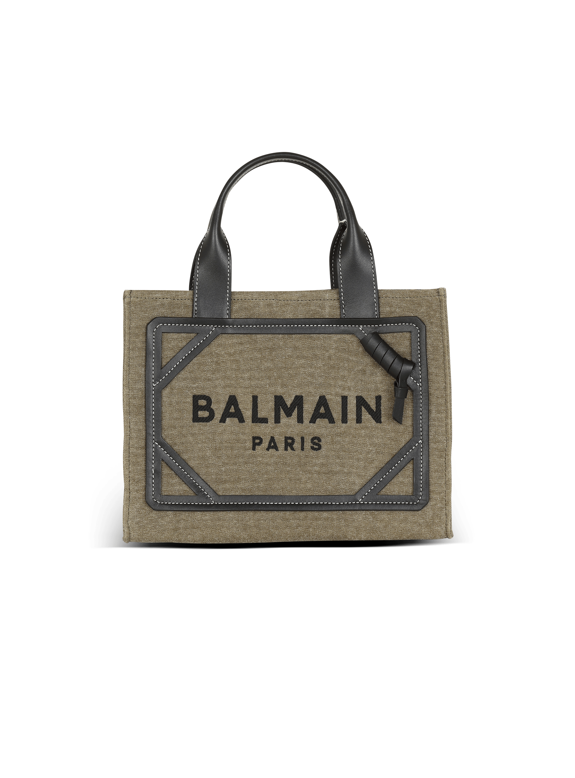 Balmain B-army Mini Tote Bag in Natural