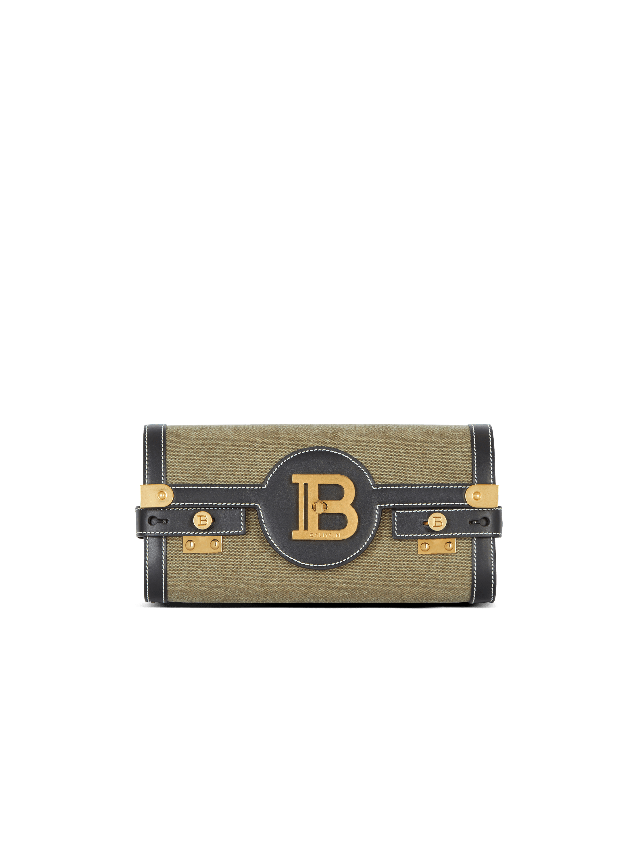 Canvas B-Buzz 23 clutch bag with leather panels