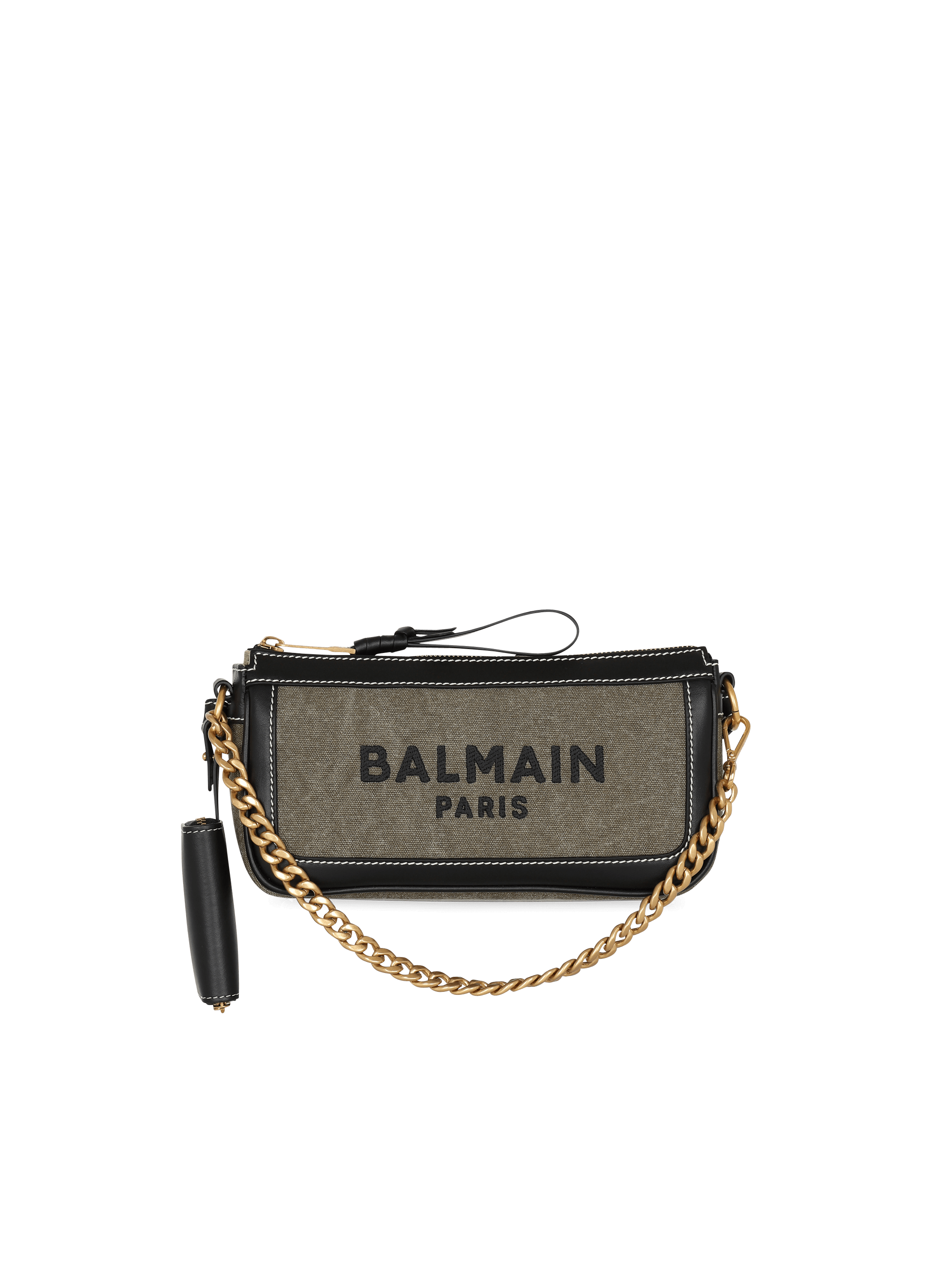 Bolso de mano B-Army de lona con inserciones de piel