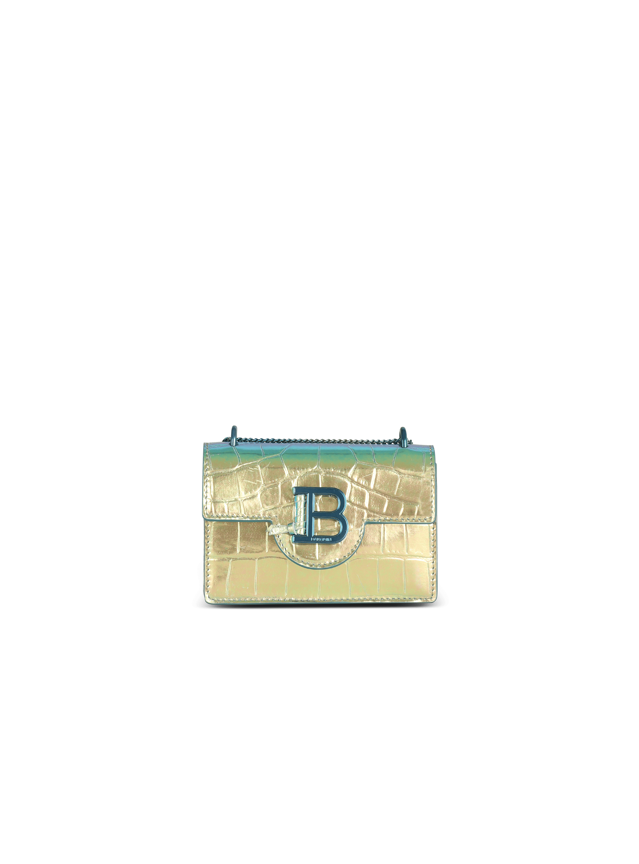 B-Buzz wallet in embossed crocodile-effect leather