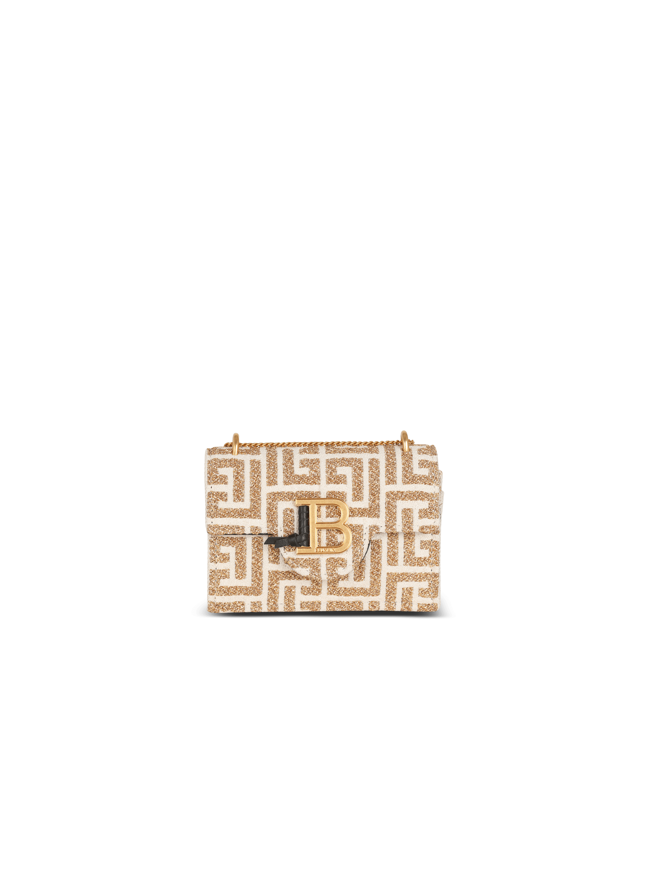 B-Buzz wallet in monogrammed lurex jacquard