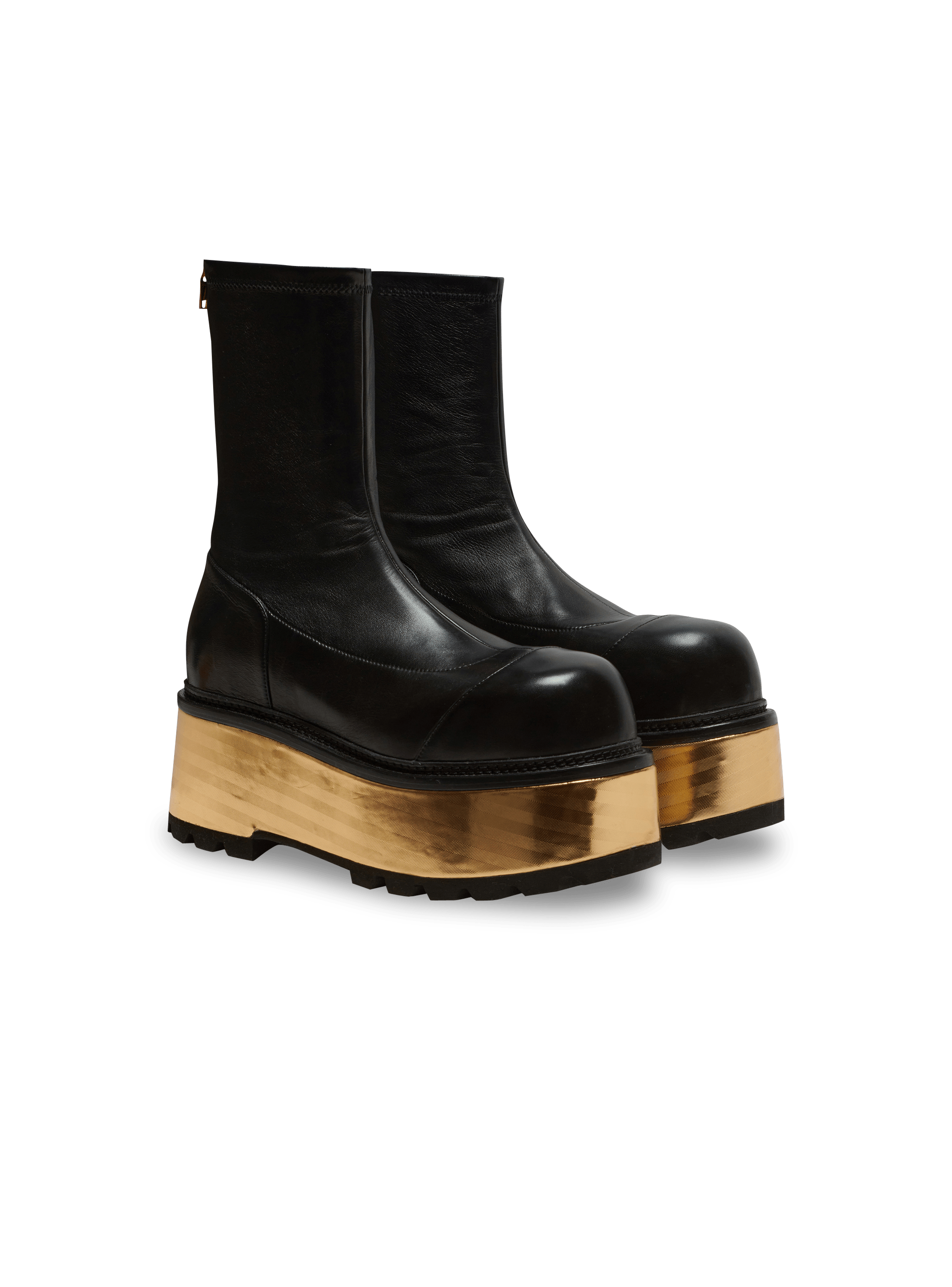 Botas de piel con plataforma