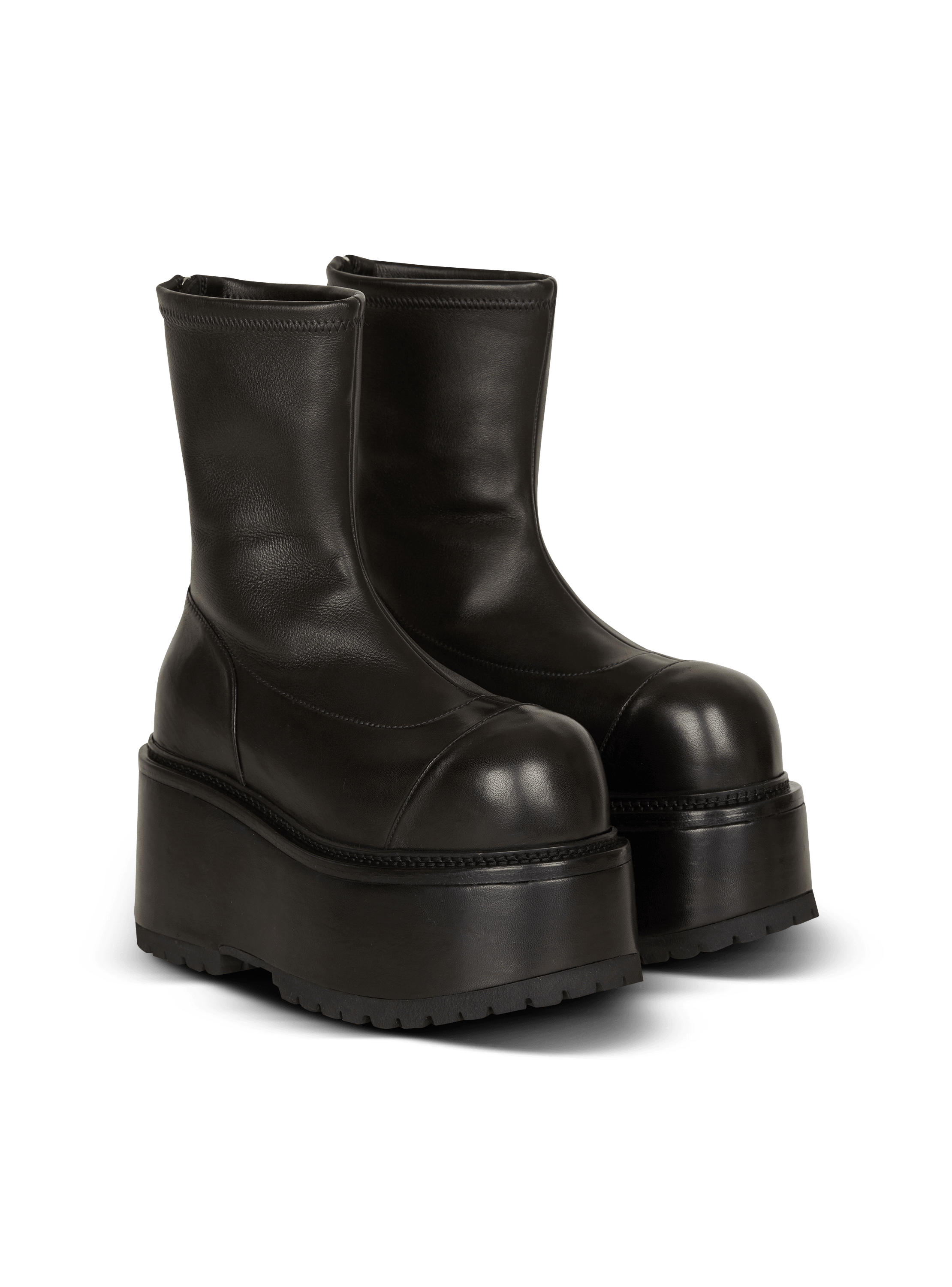 Botas de piel con plataforma