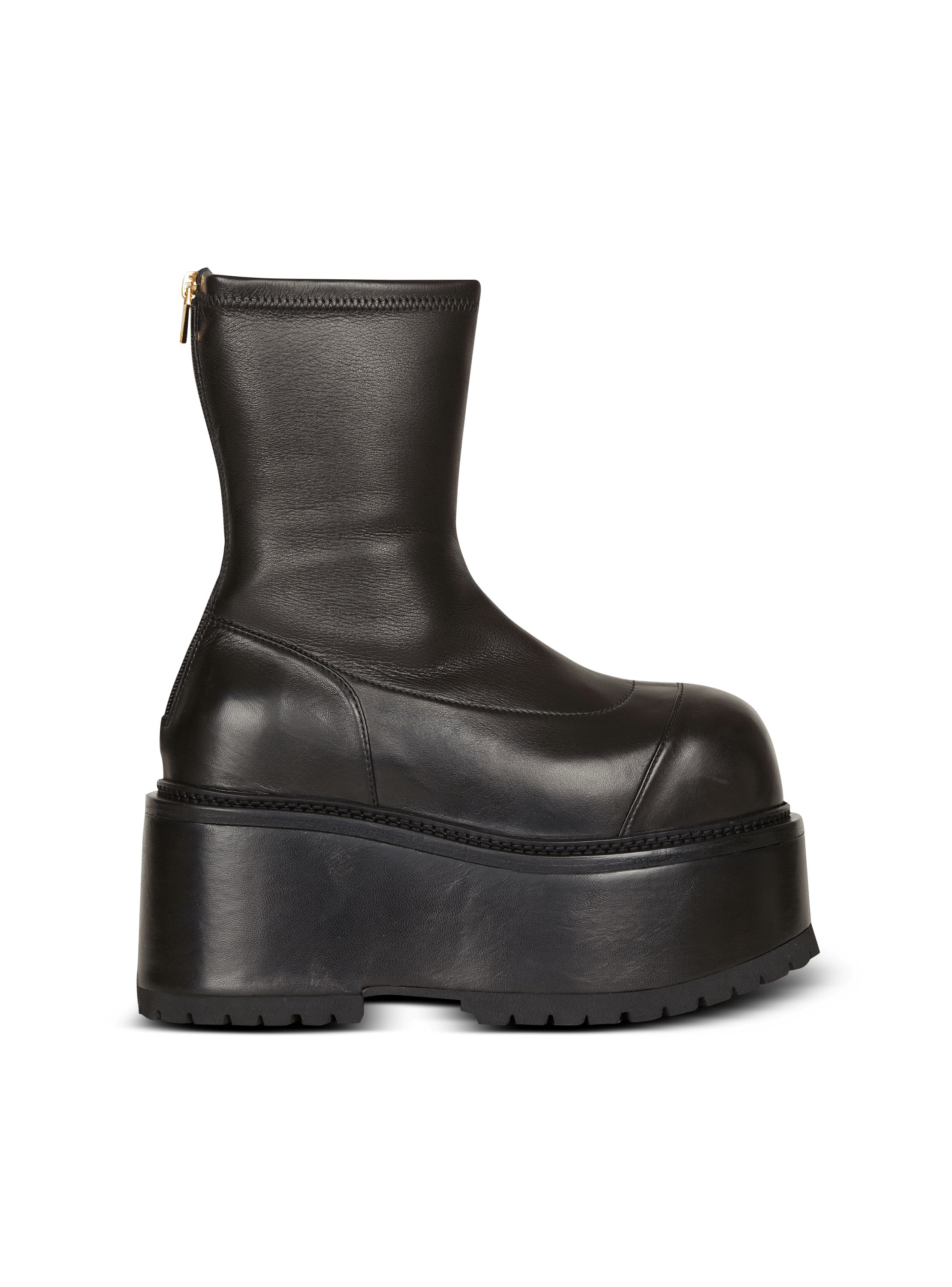 Bottes à plateforme en cuir