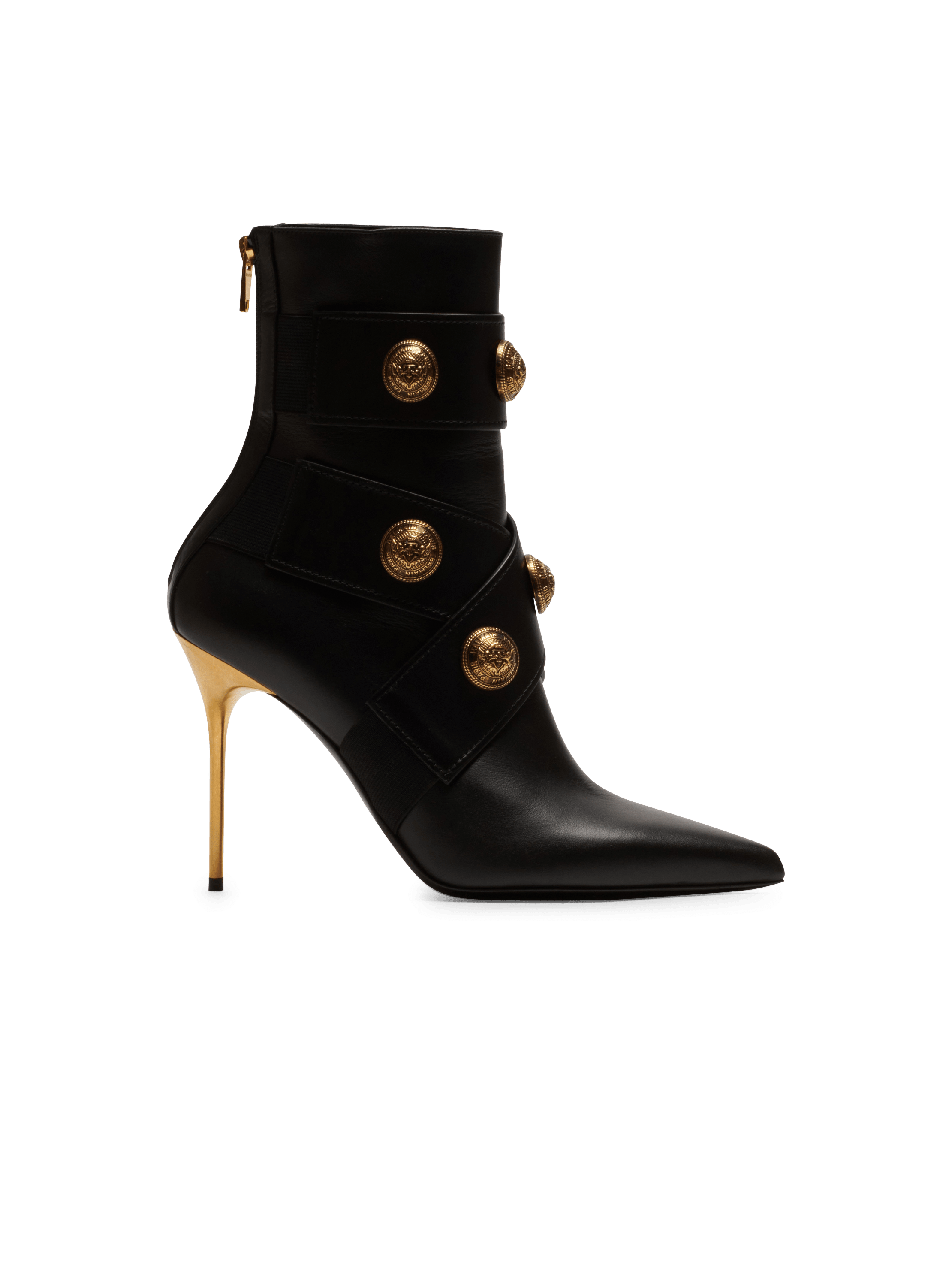Alma leather ankle boots black - Women | BALMAIN