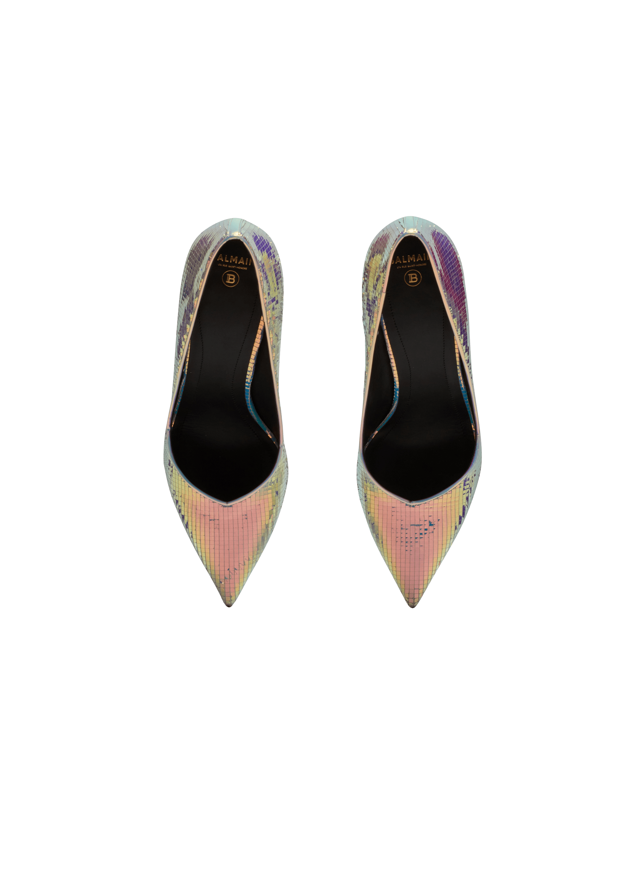 Ruby iridescent leather stilettos Women BALMAIN