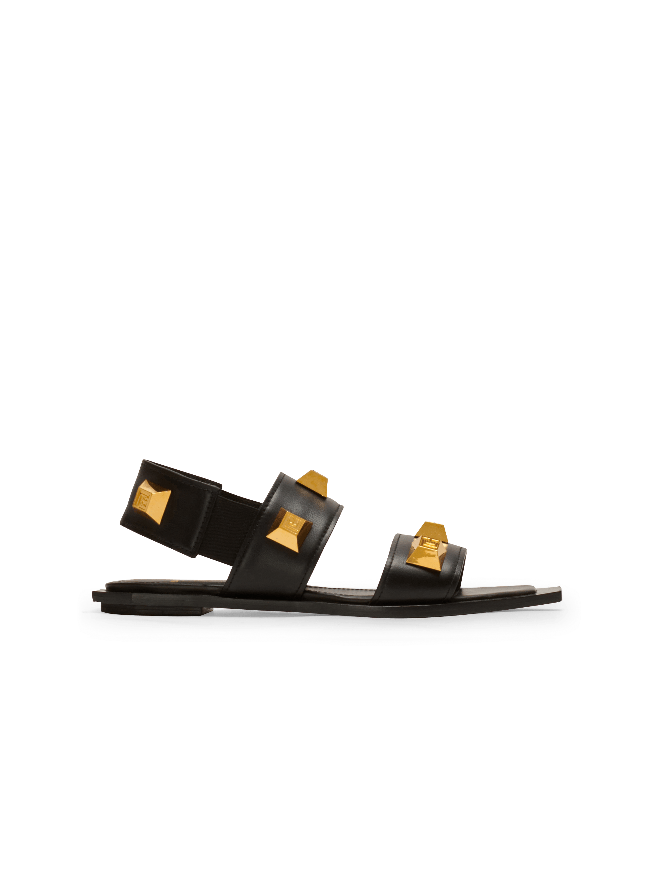 Ana leather sandals, black, hi-res