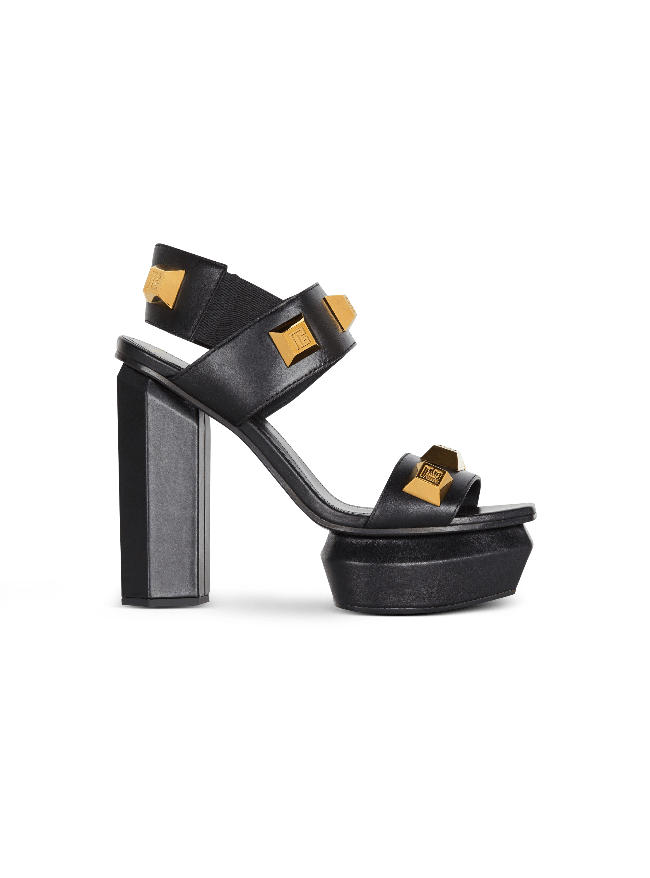 Ava leather platform sandals black - Women | BALMAIN