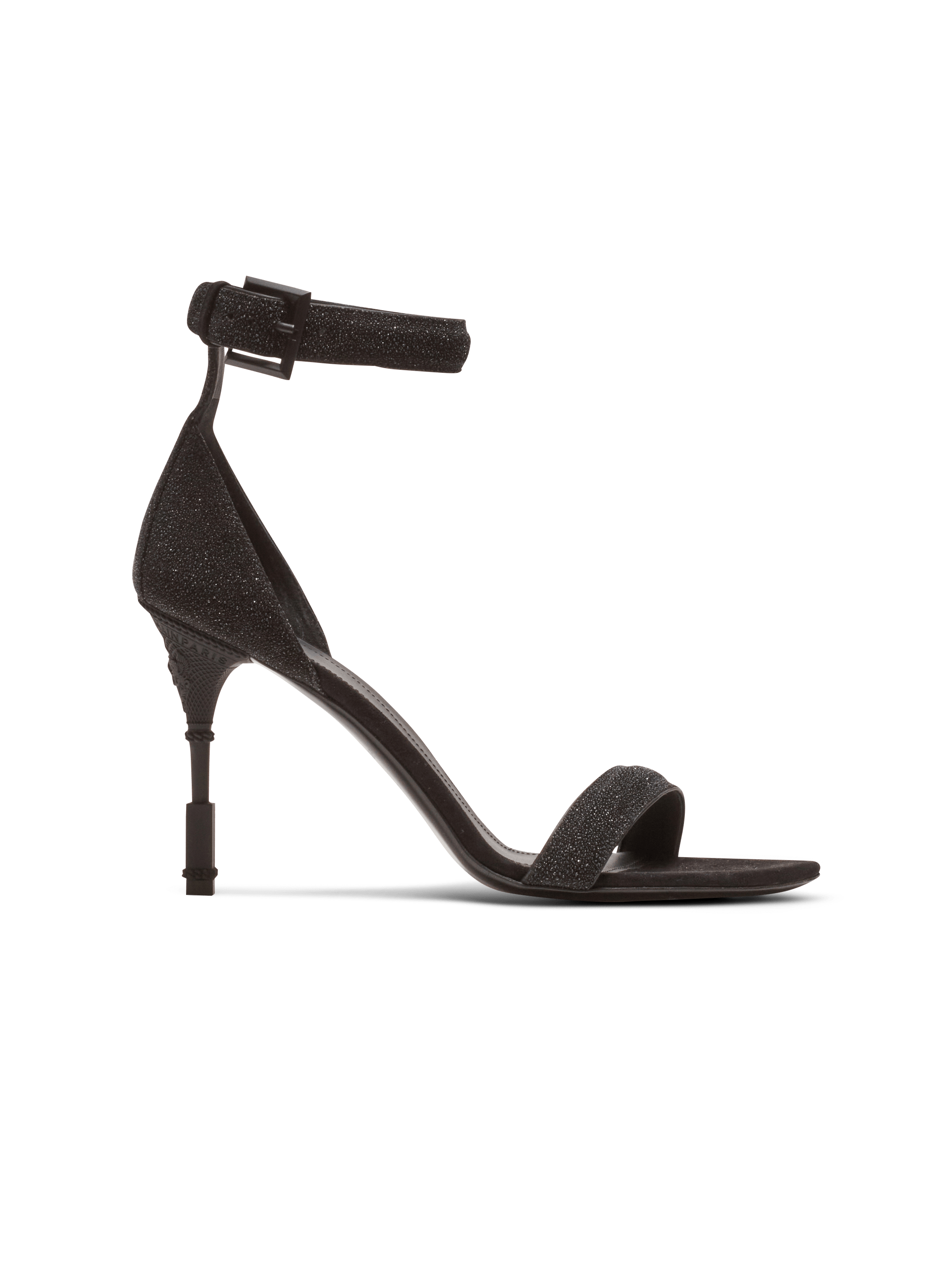 Moneta leather sandals with micro beads