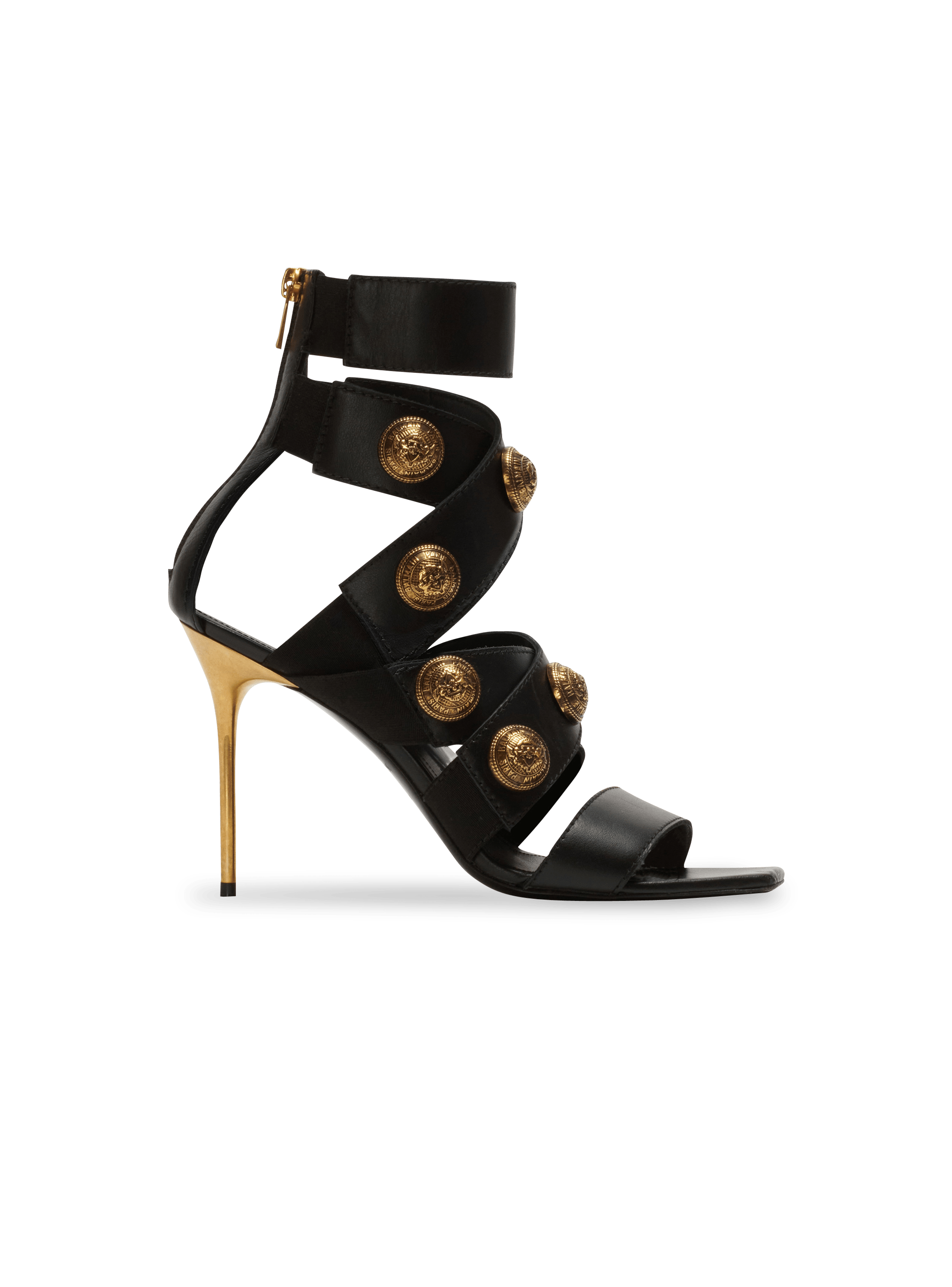Udfør Staple Rudyard Kipling Alma leather sandals black - Women | BALMAIN