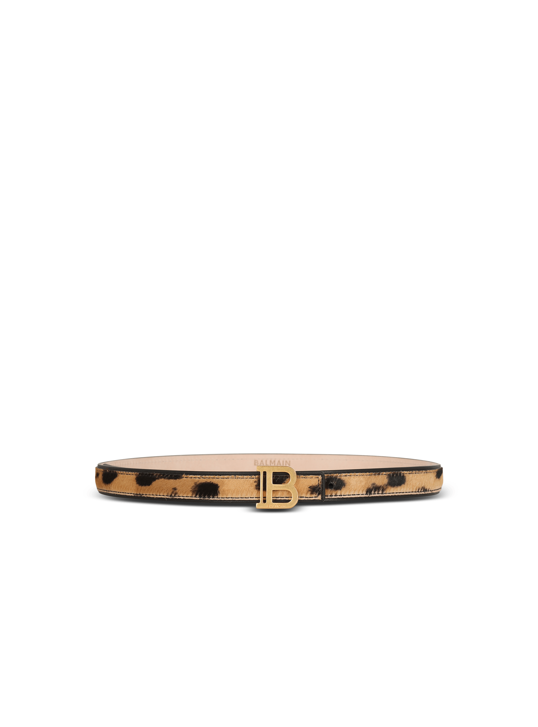 B-Belt in leopard print leather