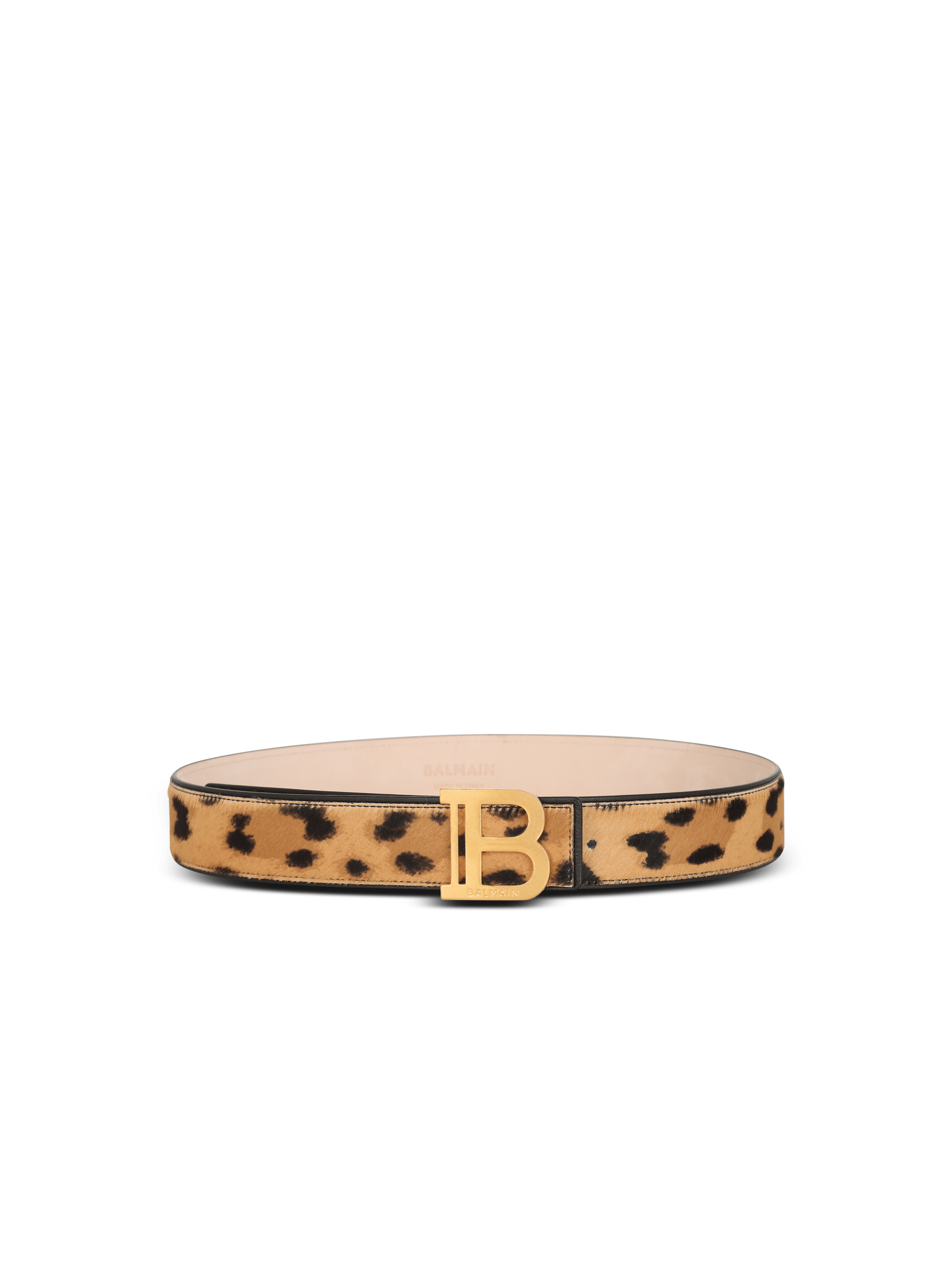 B-Belt in leopard print leather