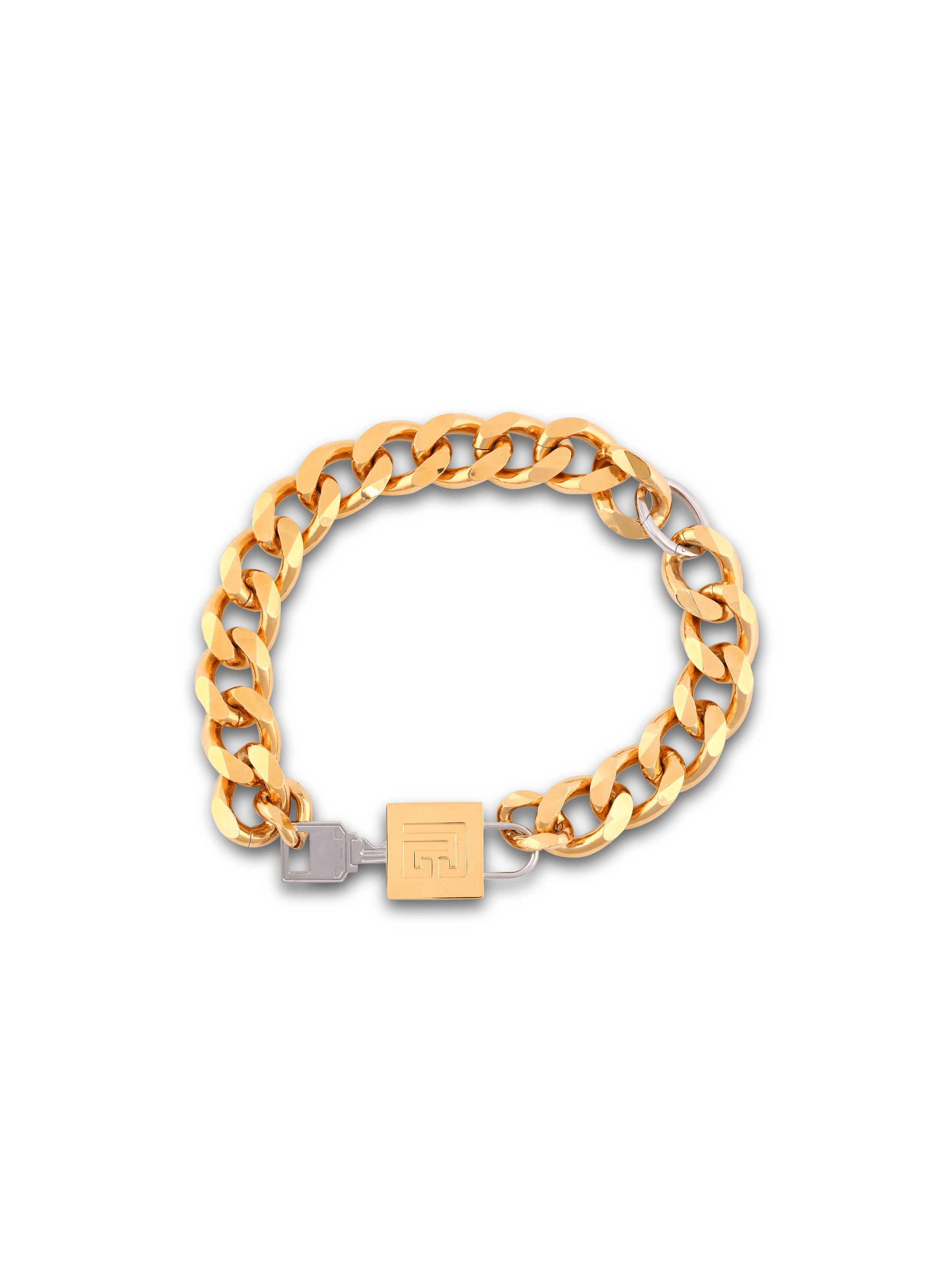 Brass padlock necklace
