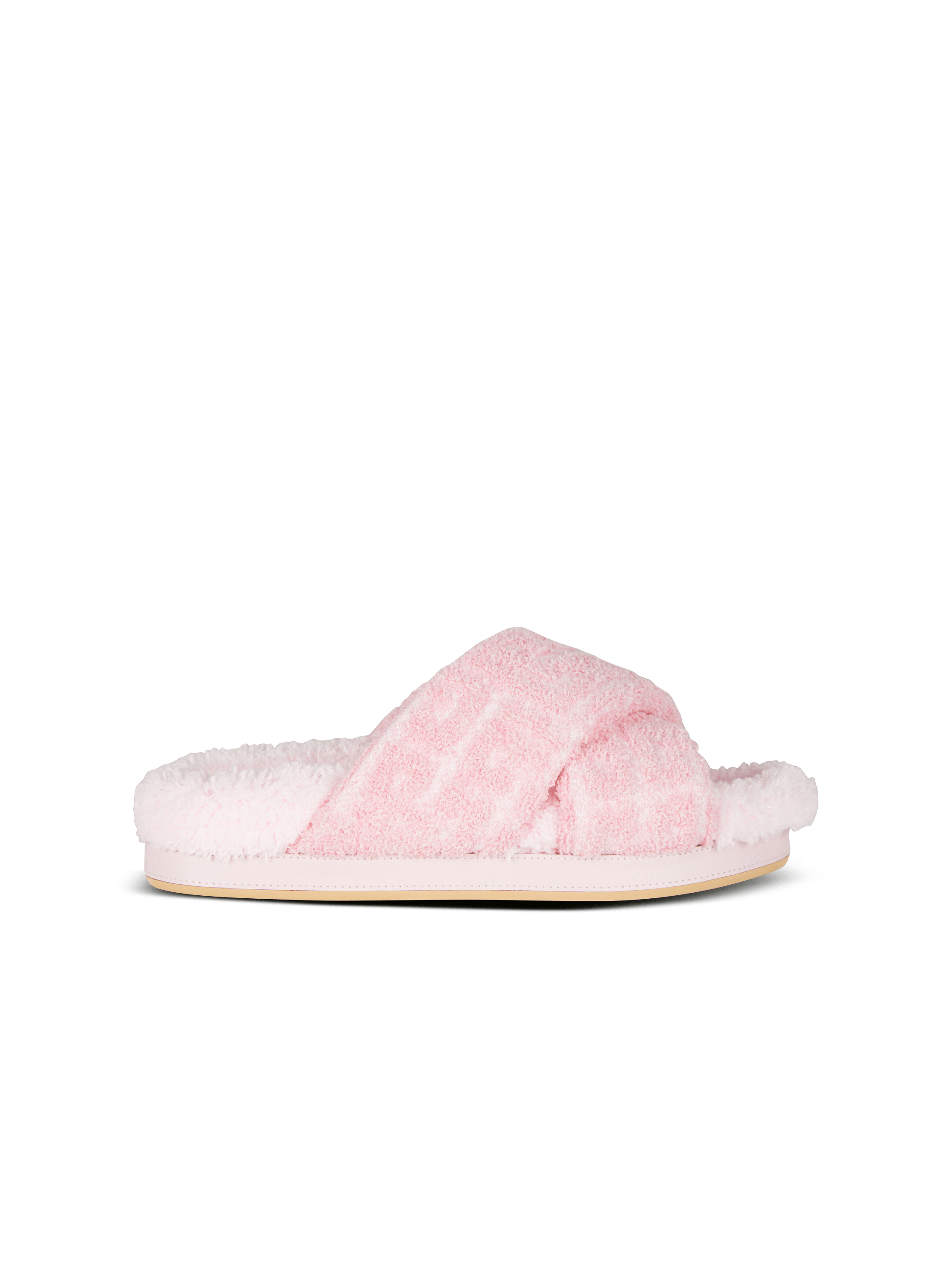 Tam flat terry cloth mules