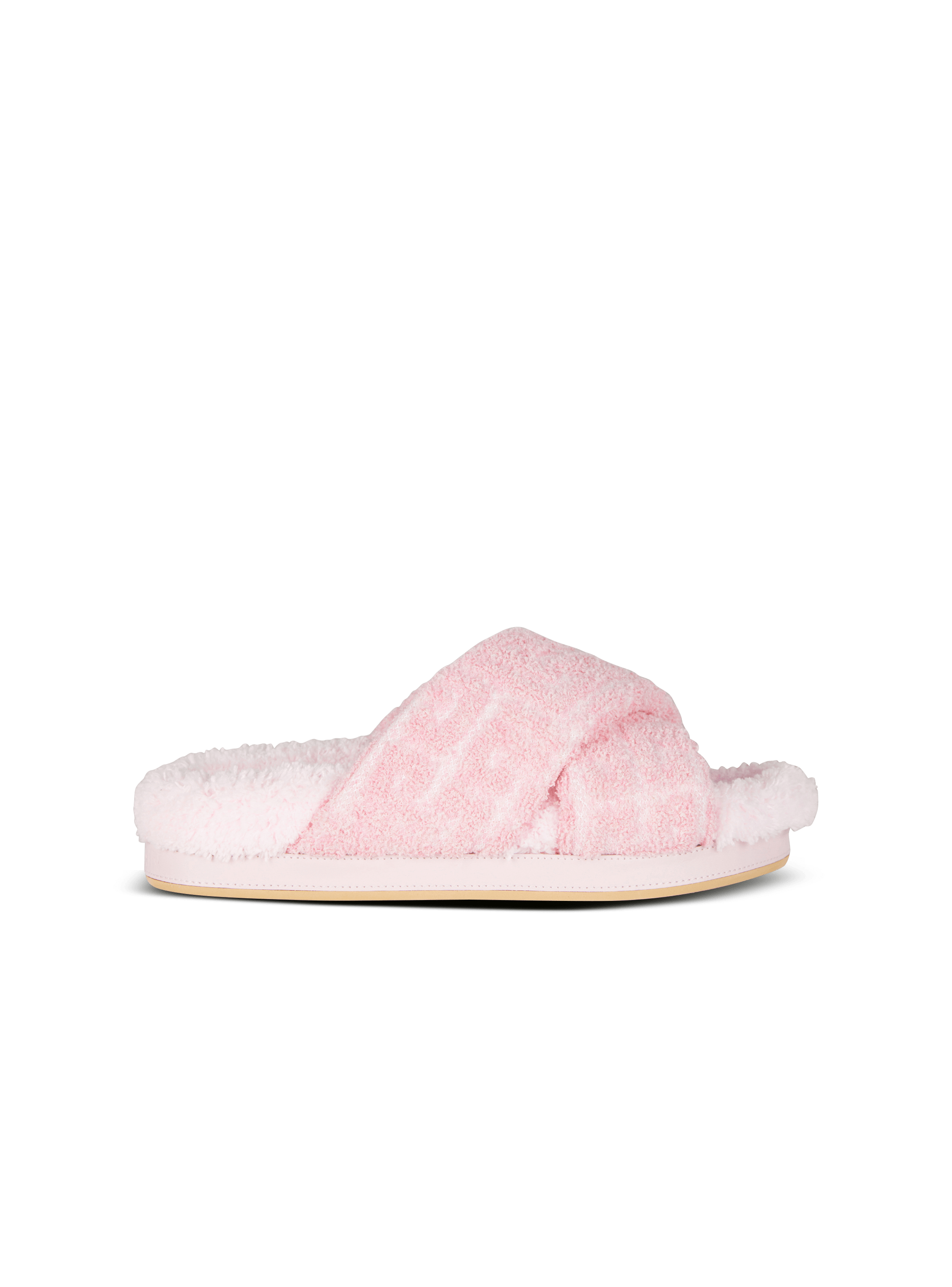 Tam flat terry cloth mules, pink, hi-res