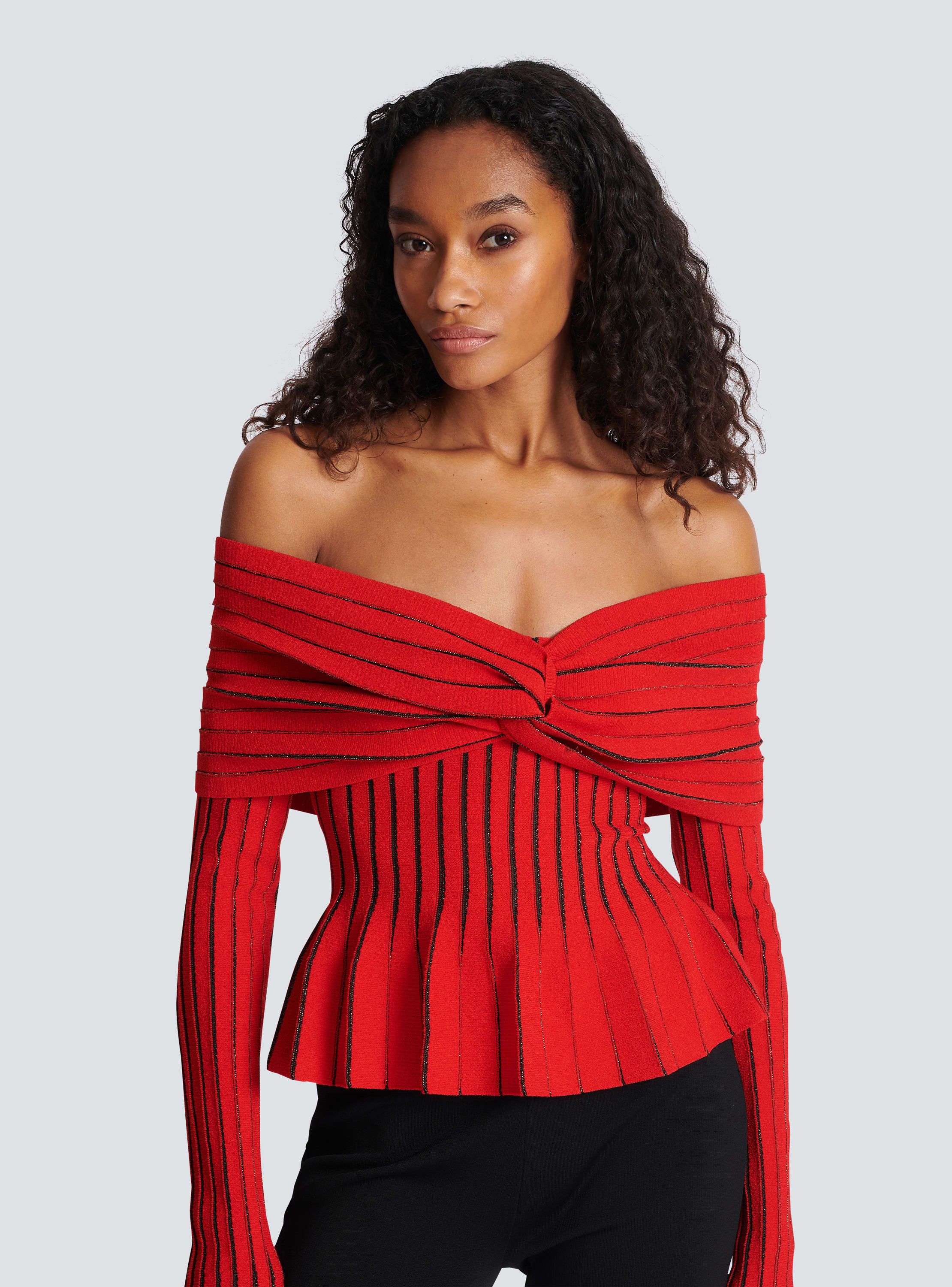 Red off 2025 one shoulder top