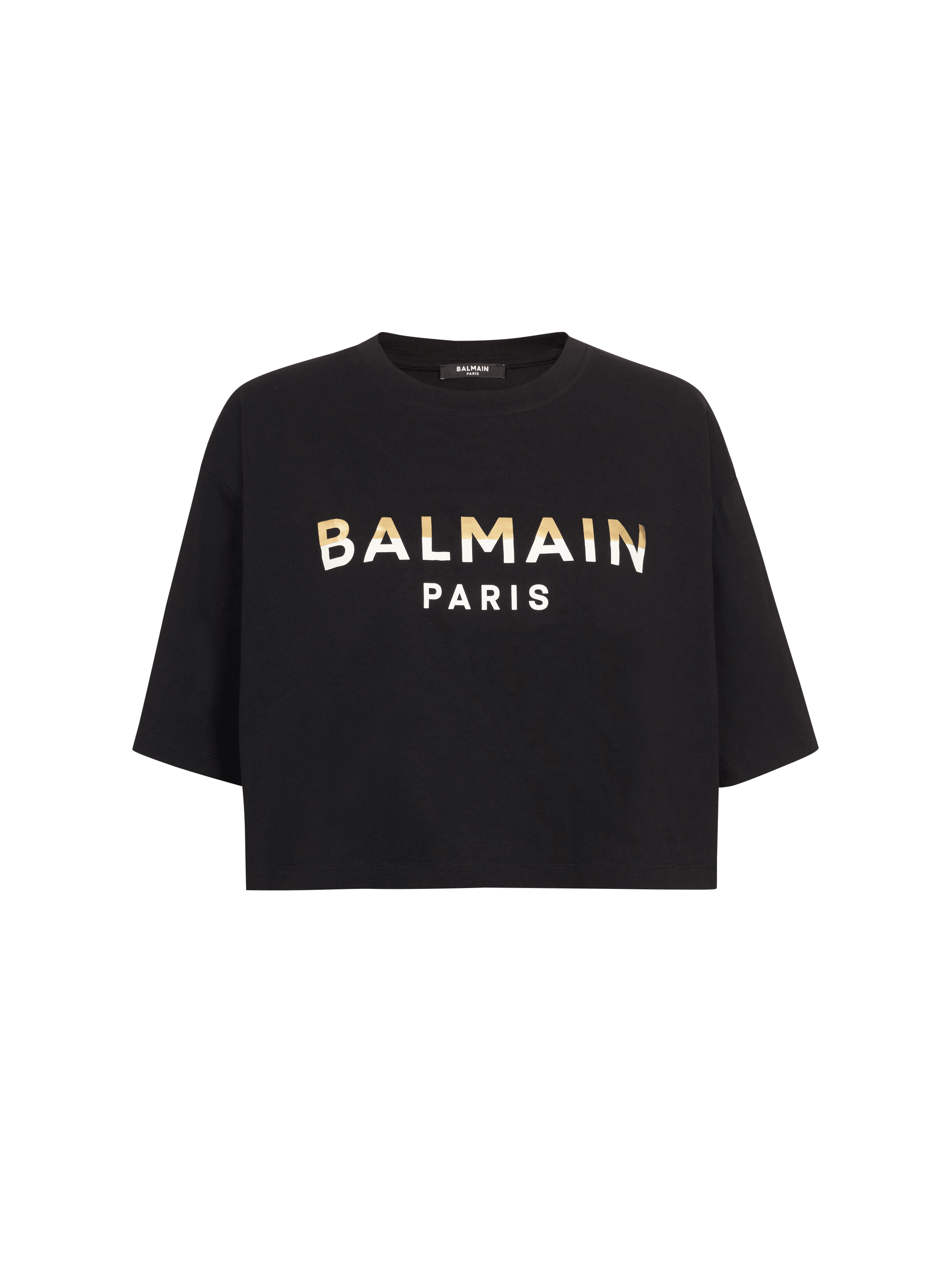 Balmain Paris 크롭 티셔츠