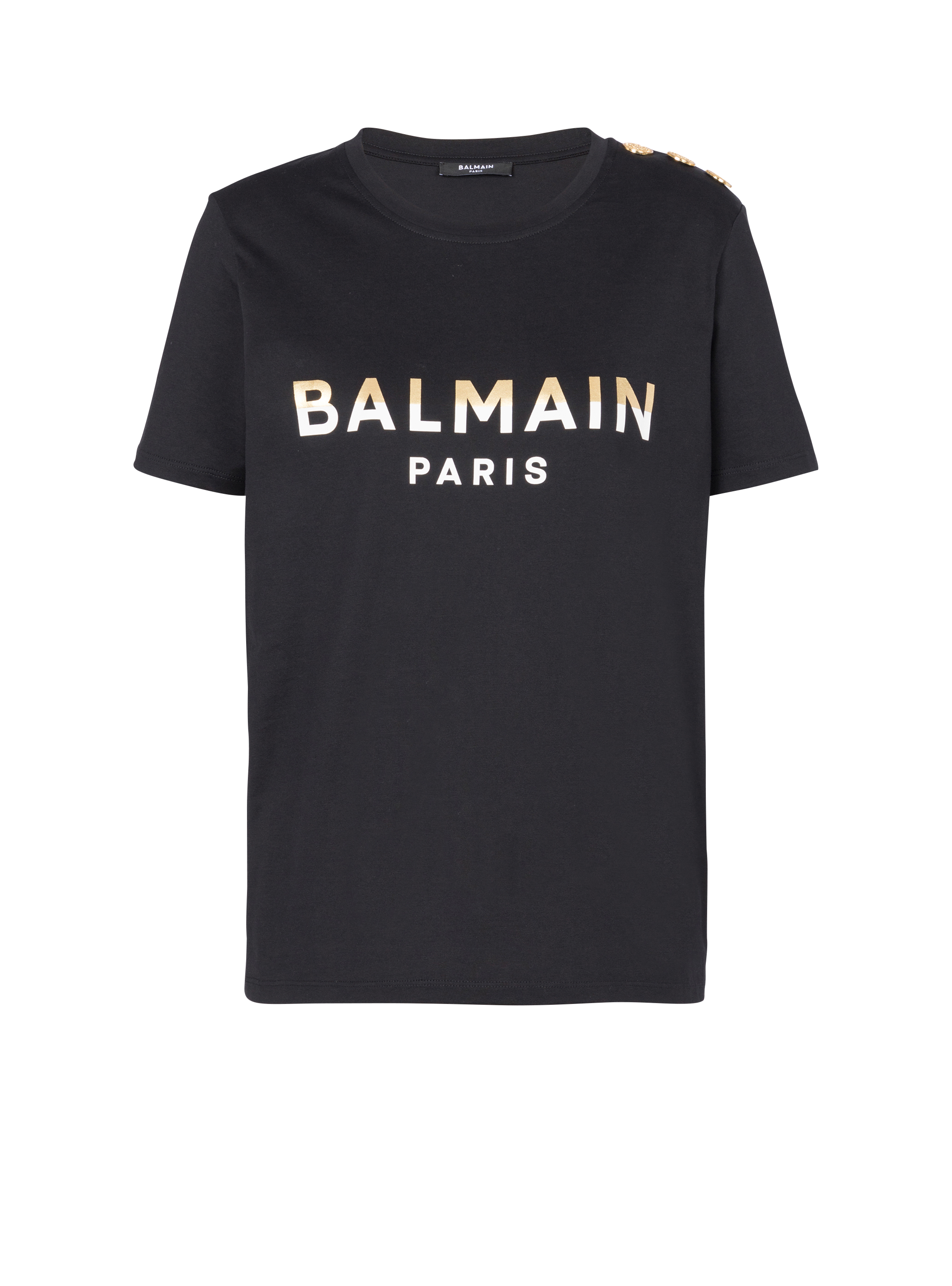 Balmain Paris ボタン付き Tシャツ