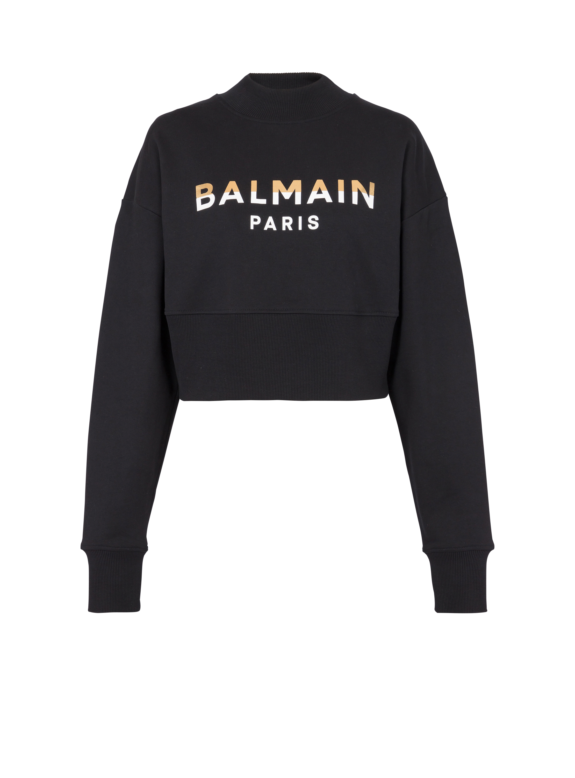 Balmain Parisプリント入り クロップドスウェットシャツ - Women | BALMAIN