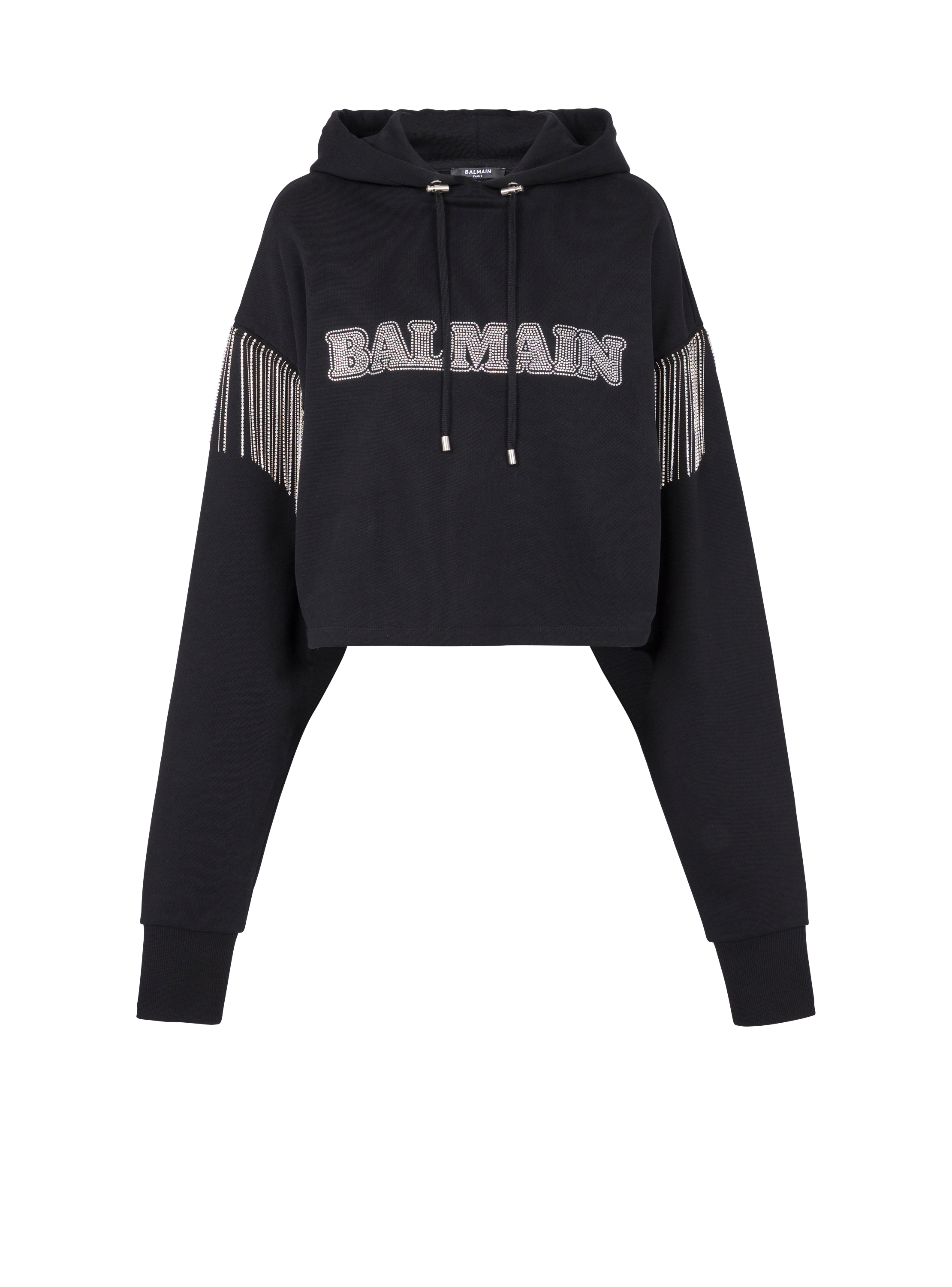 Balmain Black Cropped Sweatshirt