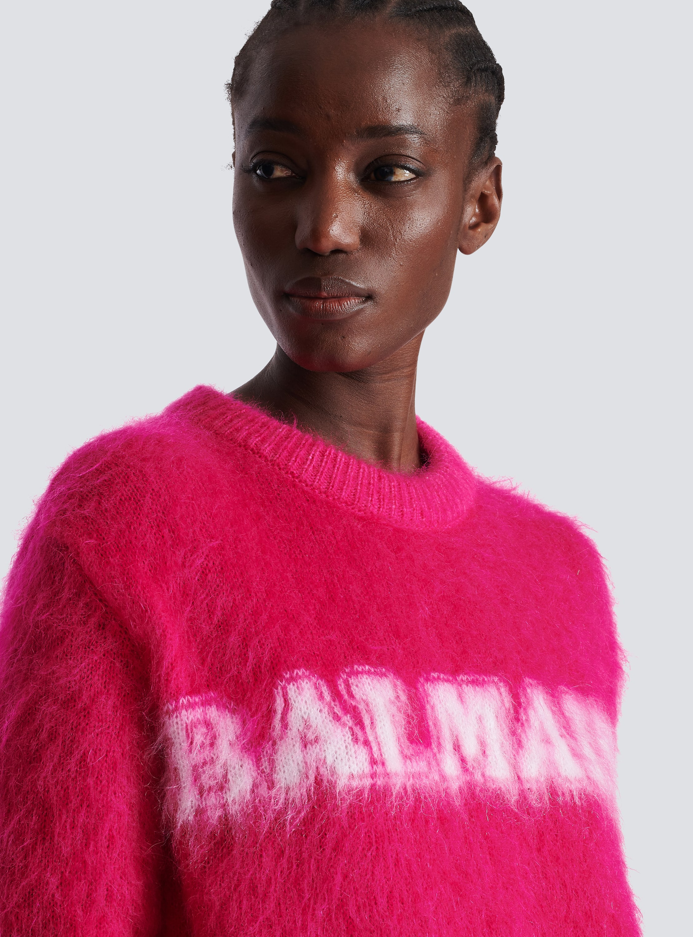 Balmain Wool Sweater with Jacquard Pattern