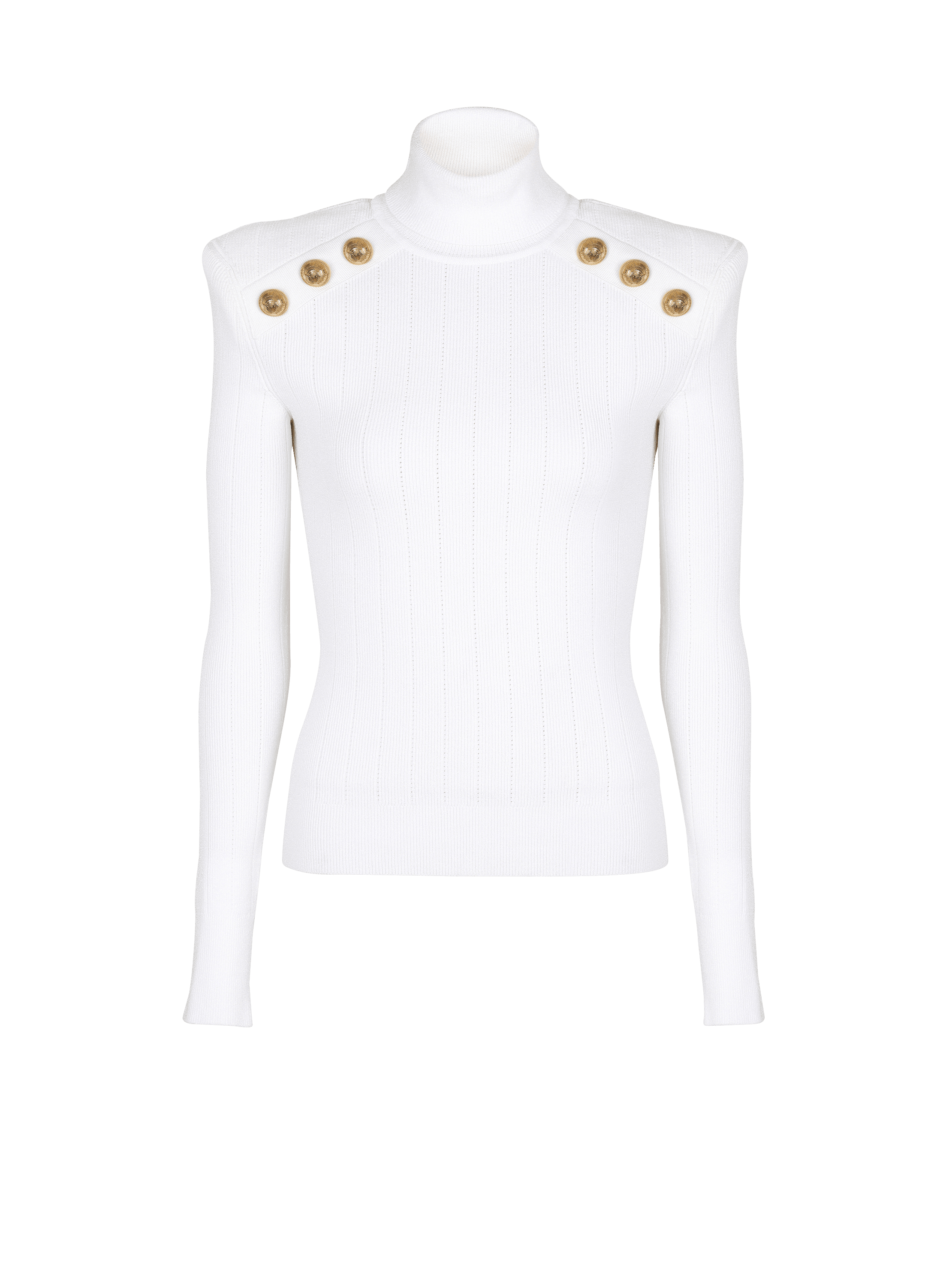 Pull en maille à boutons dorés