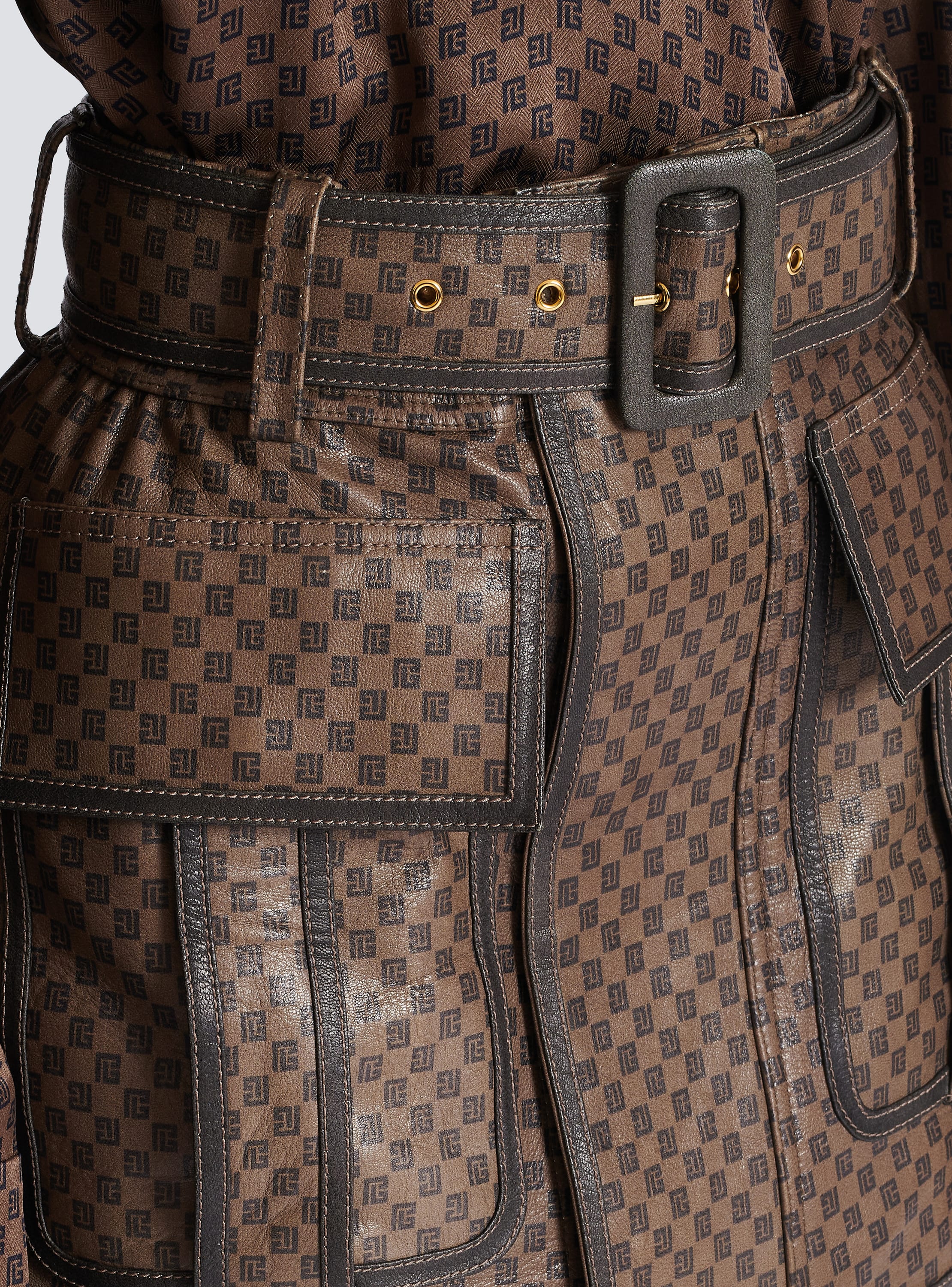 vuitton monogram printed leather mini