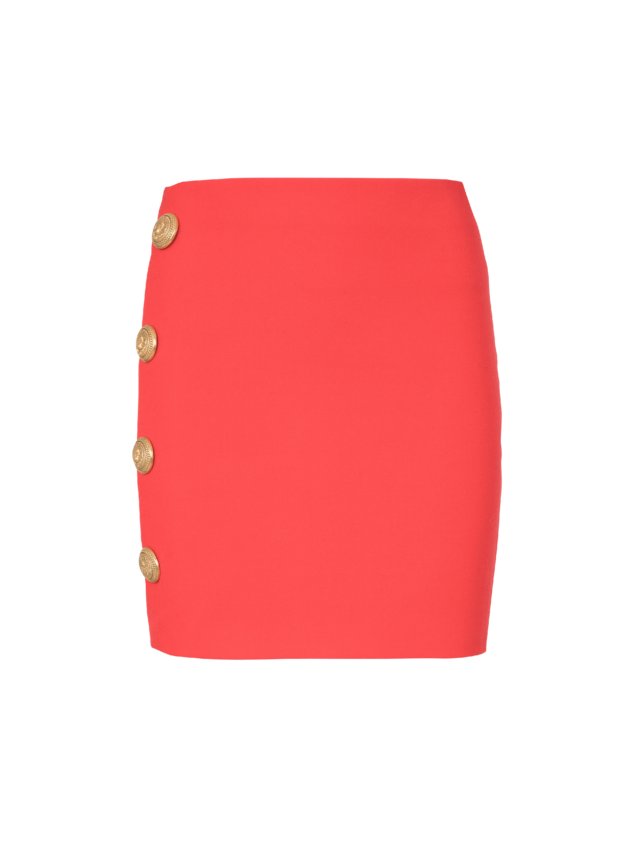 Falda corta asimétrica, rojo, hi-res
