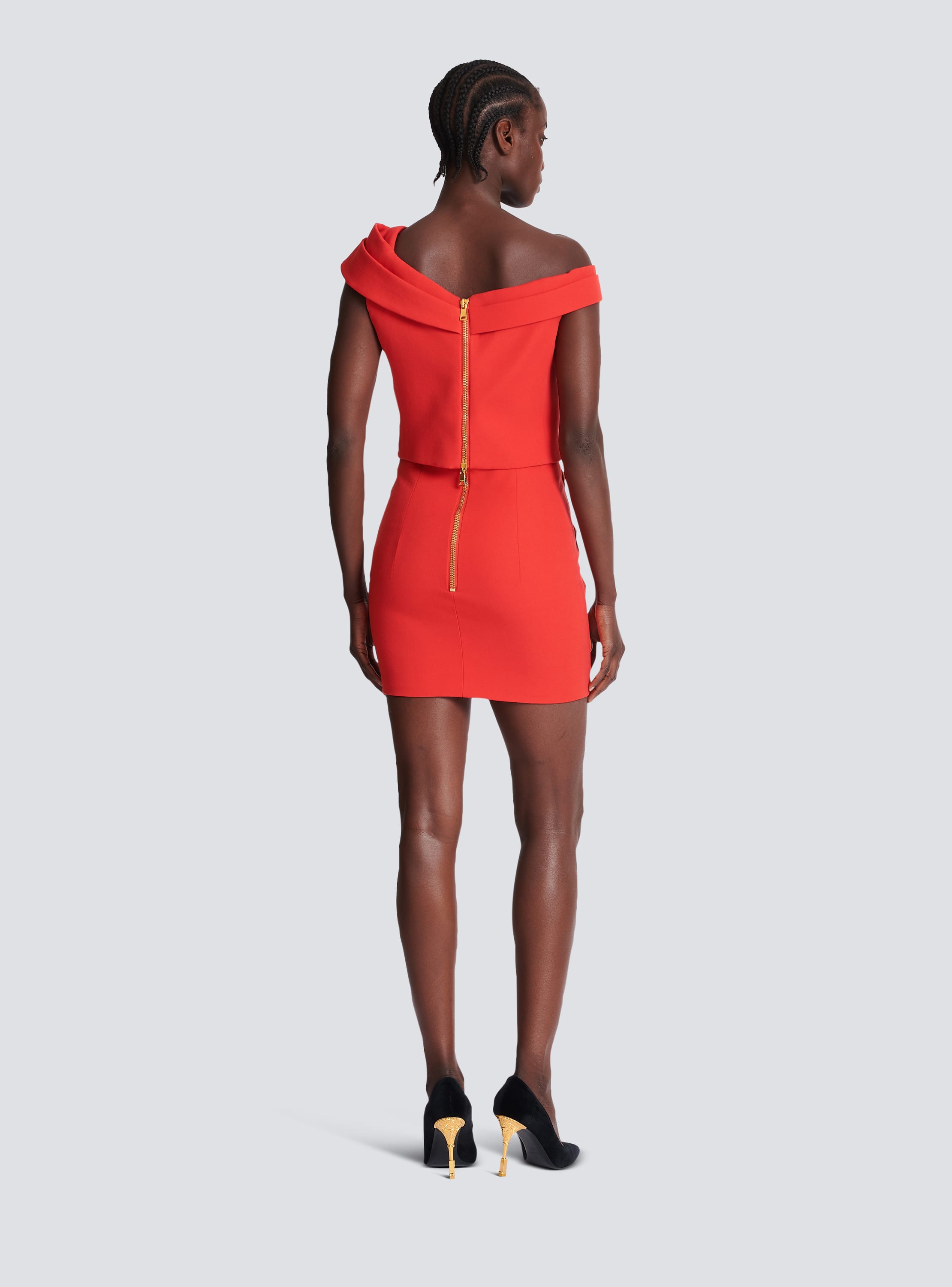 inadvertently Faithfully courtyard Short asymmetrical skirt red - Women | BALMAIN