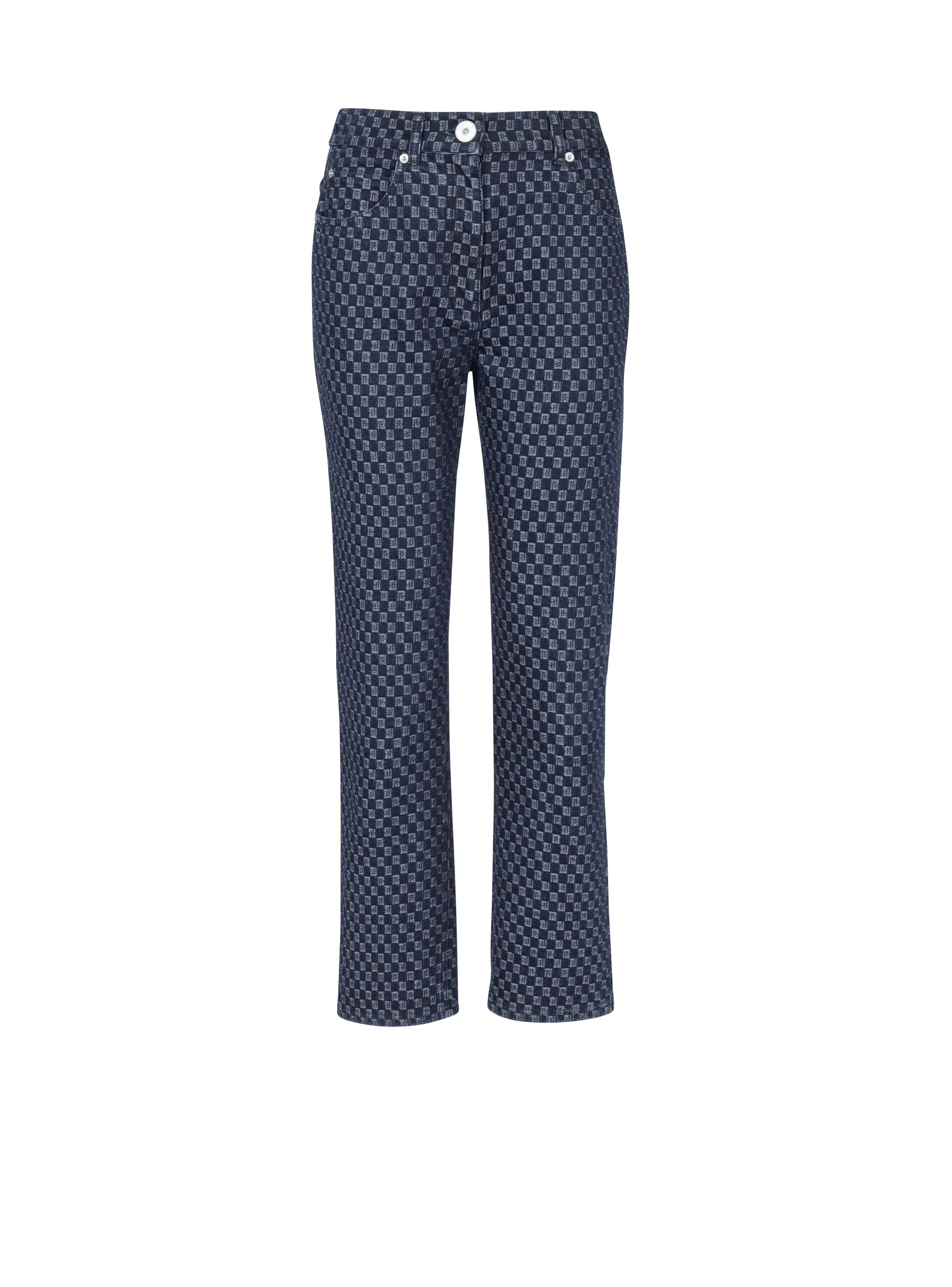 Jeans mit Mini-Monogramm, marineblau, hi-res