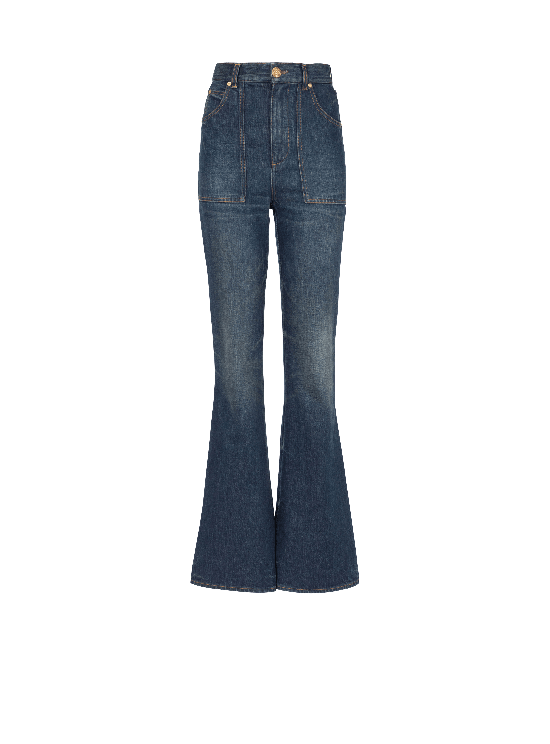 Vintage flared denim jeans, navy, hi-res