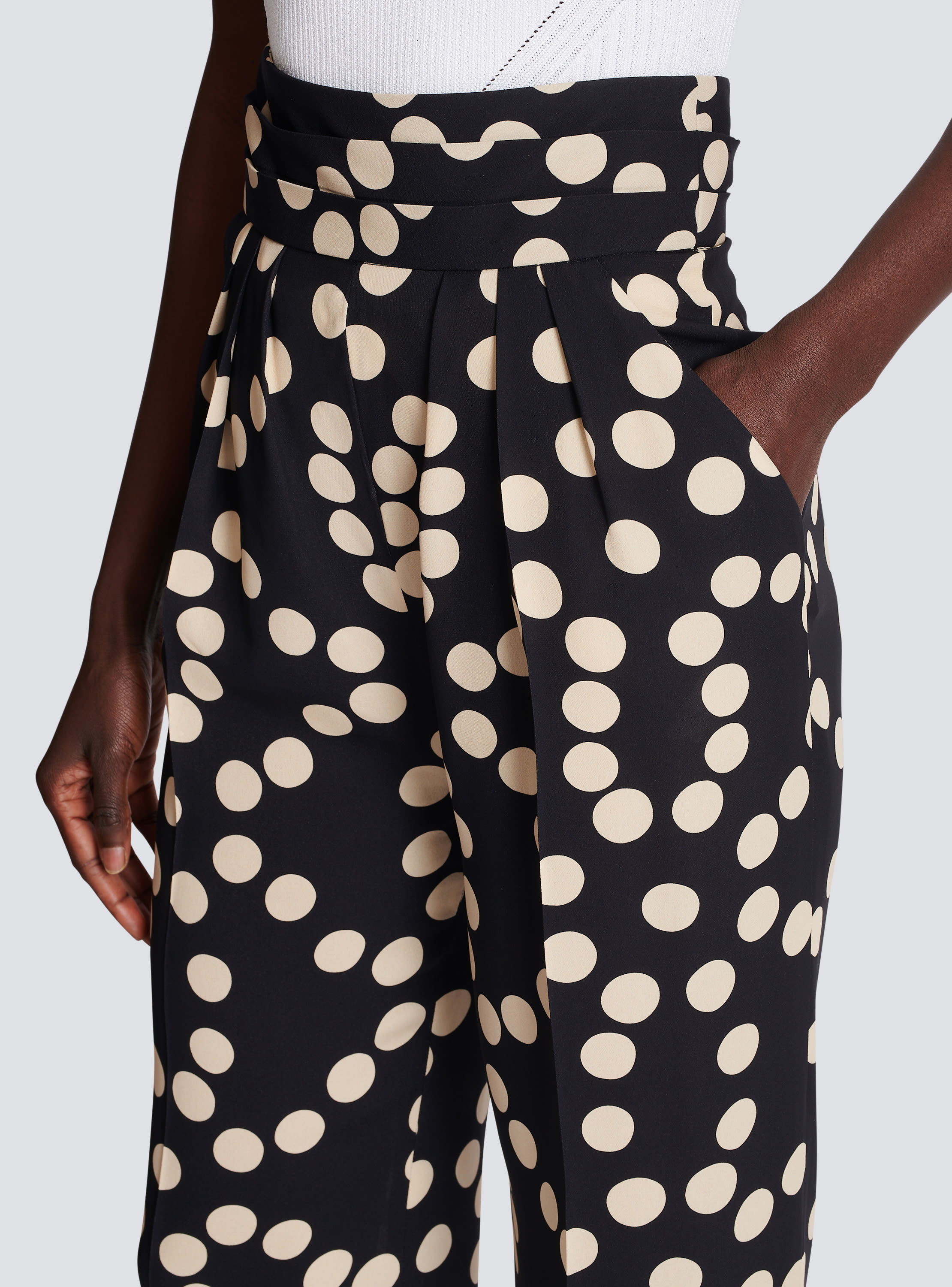 Polka dot clearance trousers