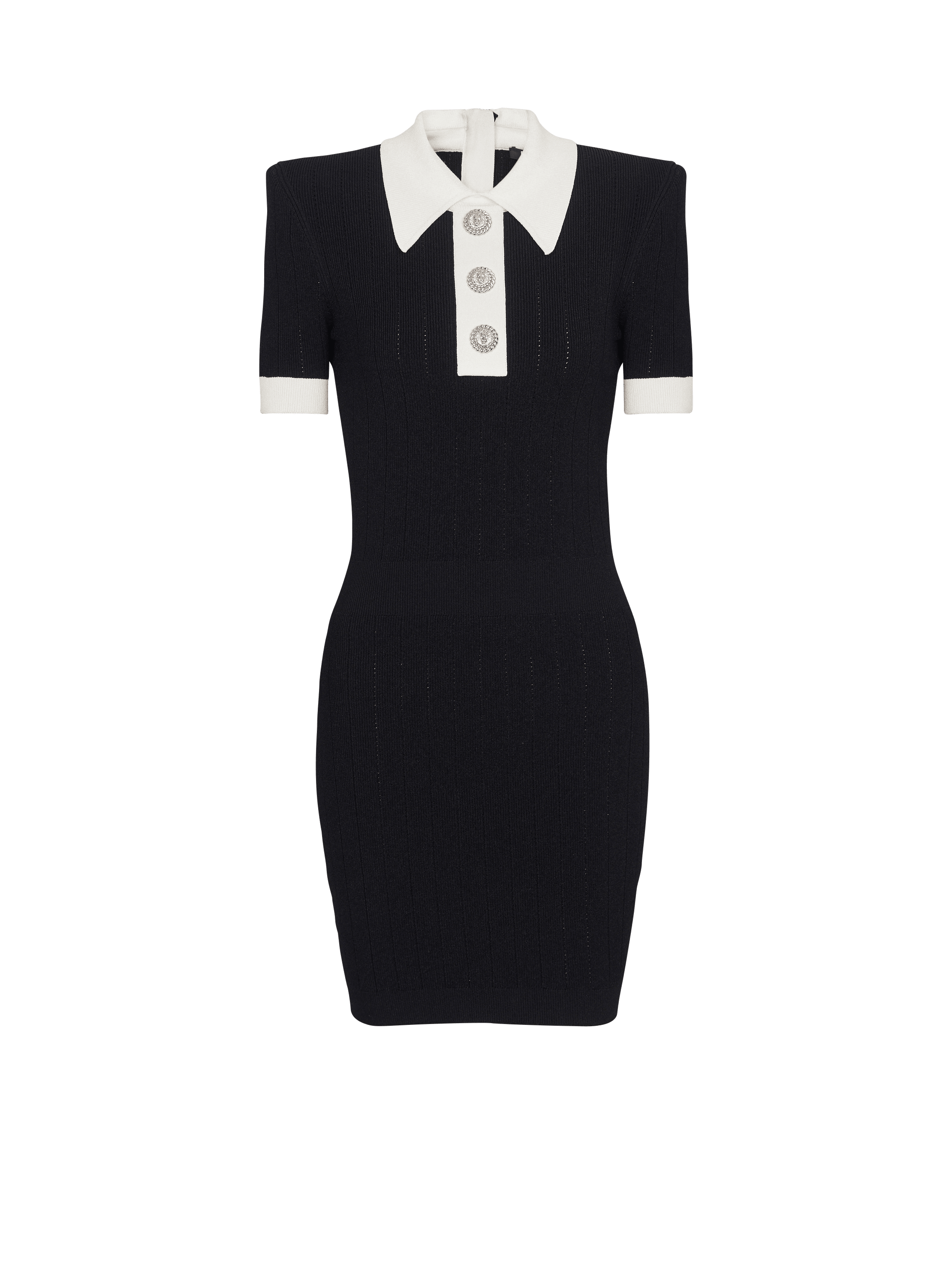 Geripptes Polokleid