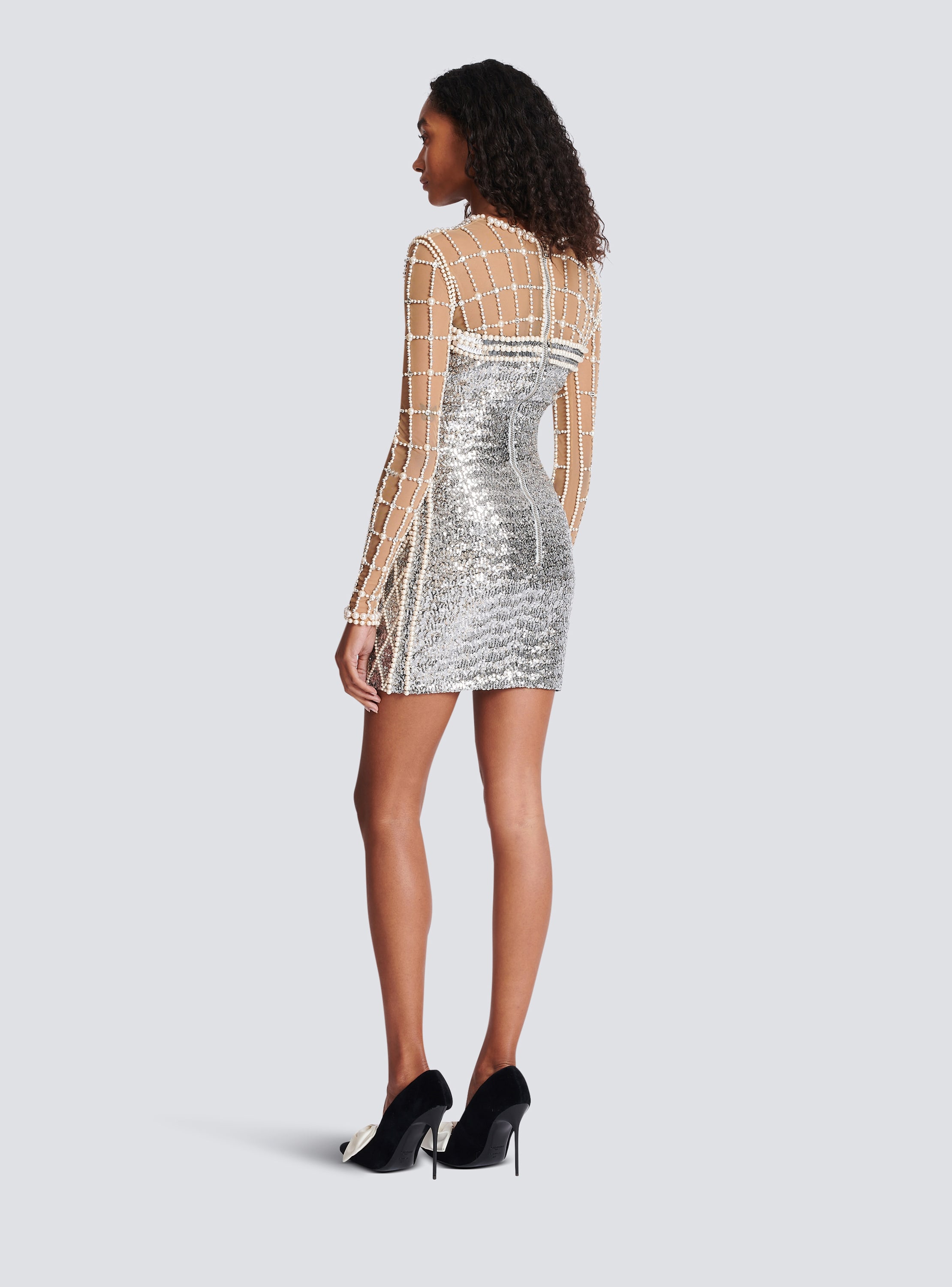 Balmain polka dot-print mini dress - Neutrals