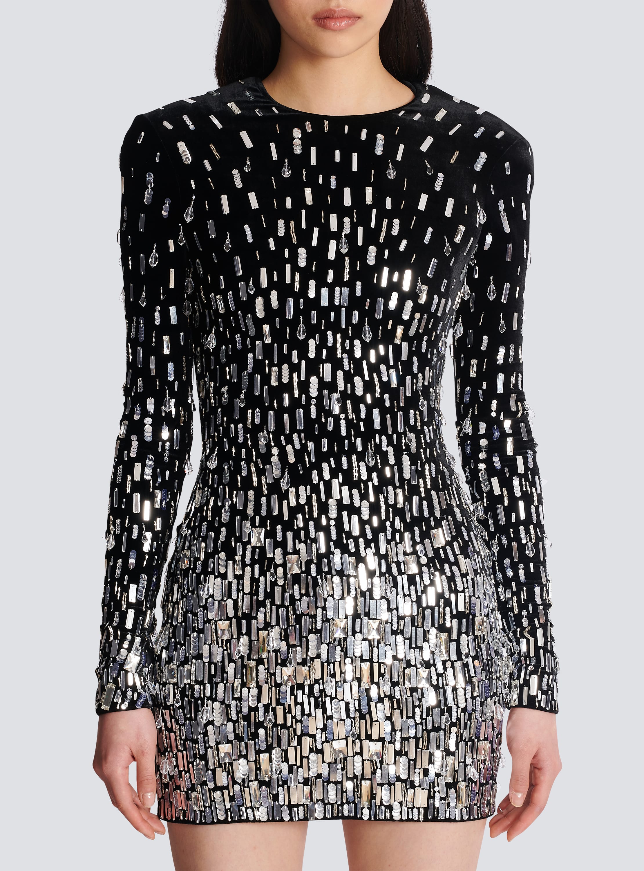 Short sequin dress - Women