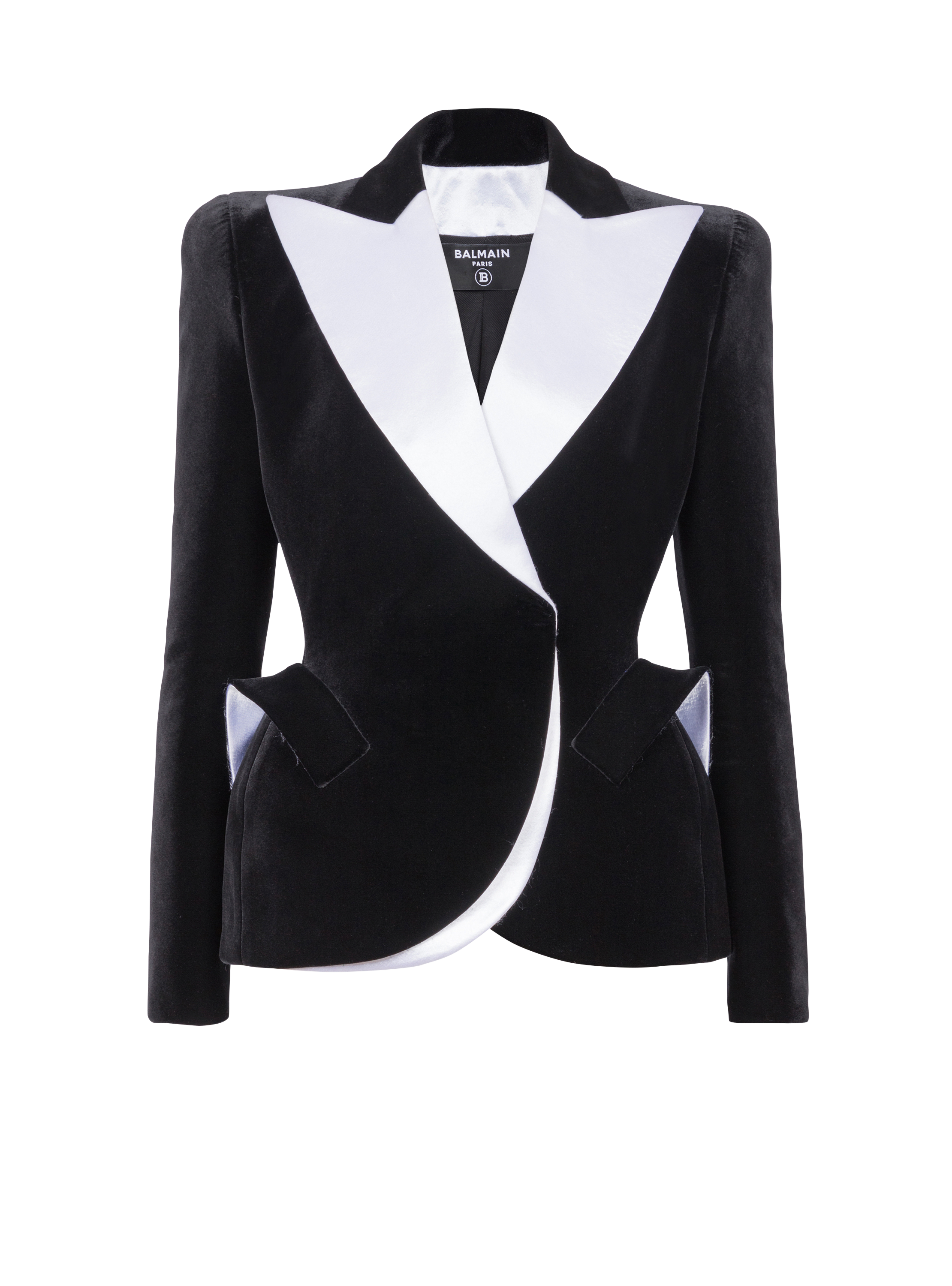 White shop velvet jacket