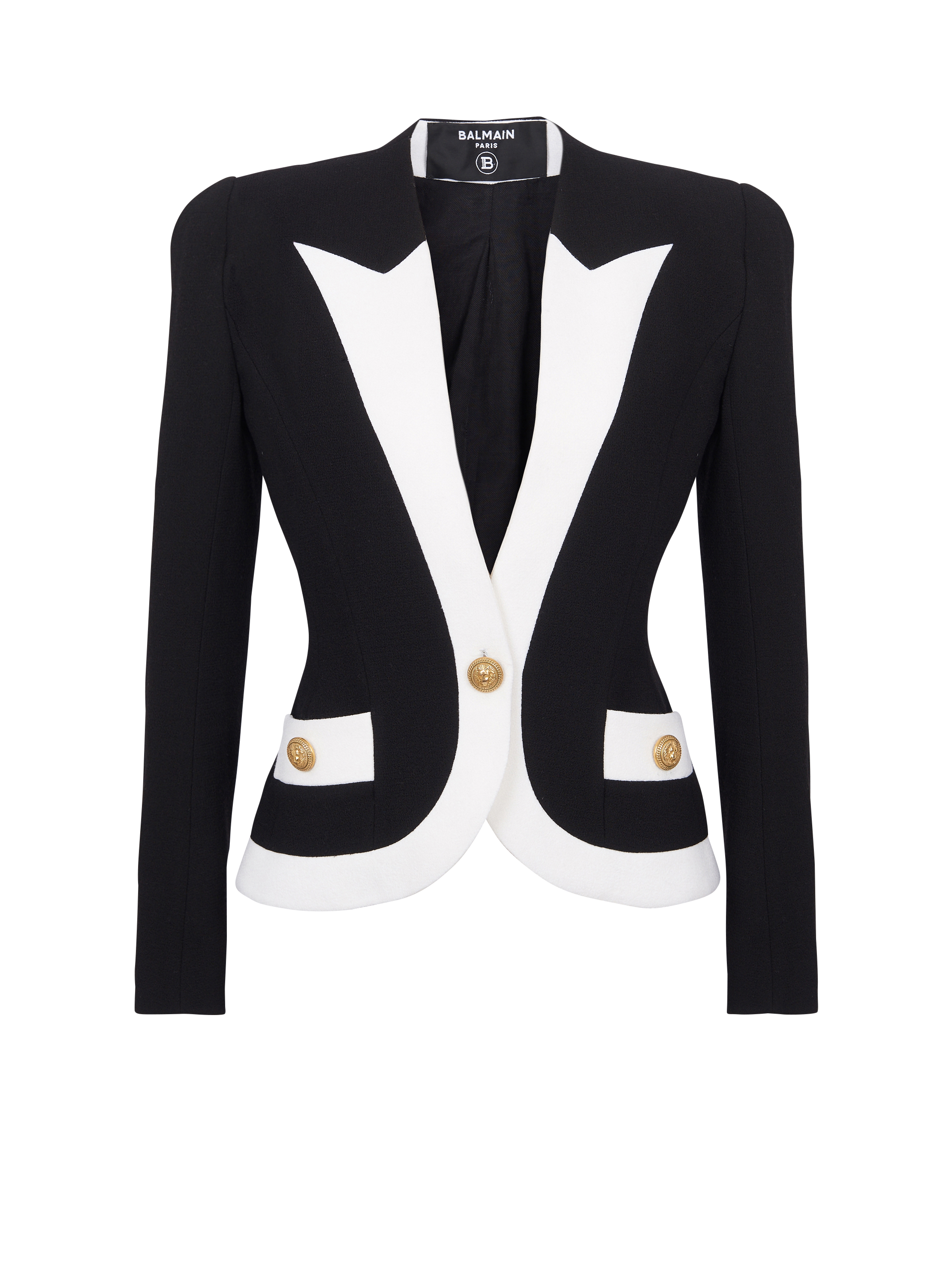 Two-tone crepe jacket