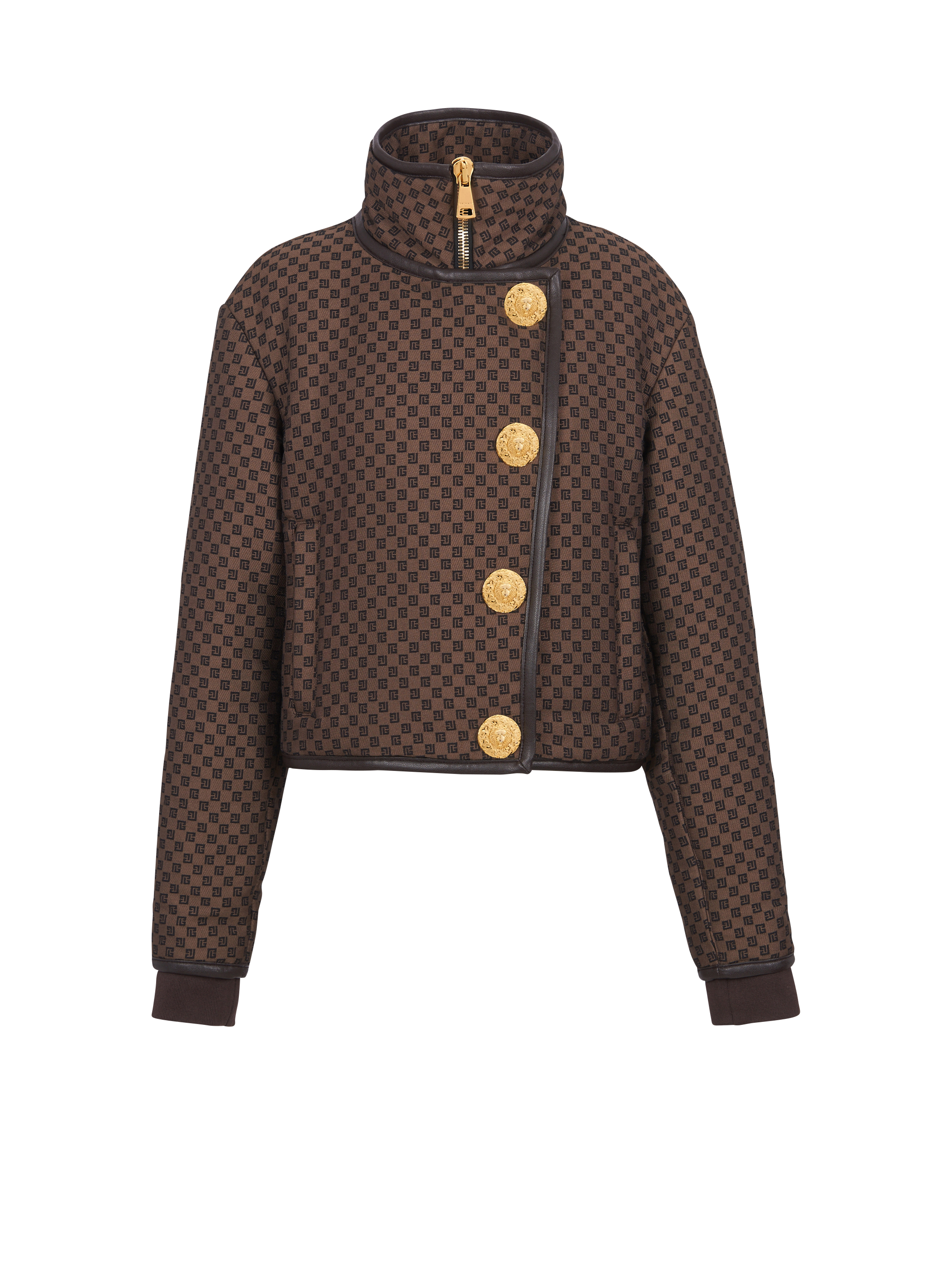 Kurze Daunenjacke mit Mini-Monogramm