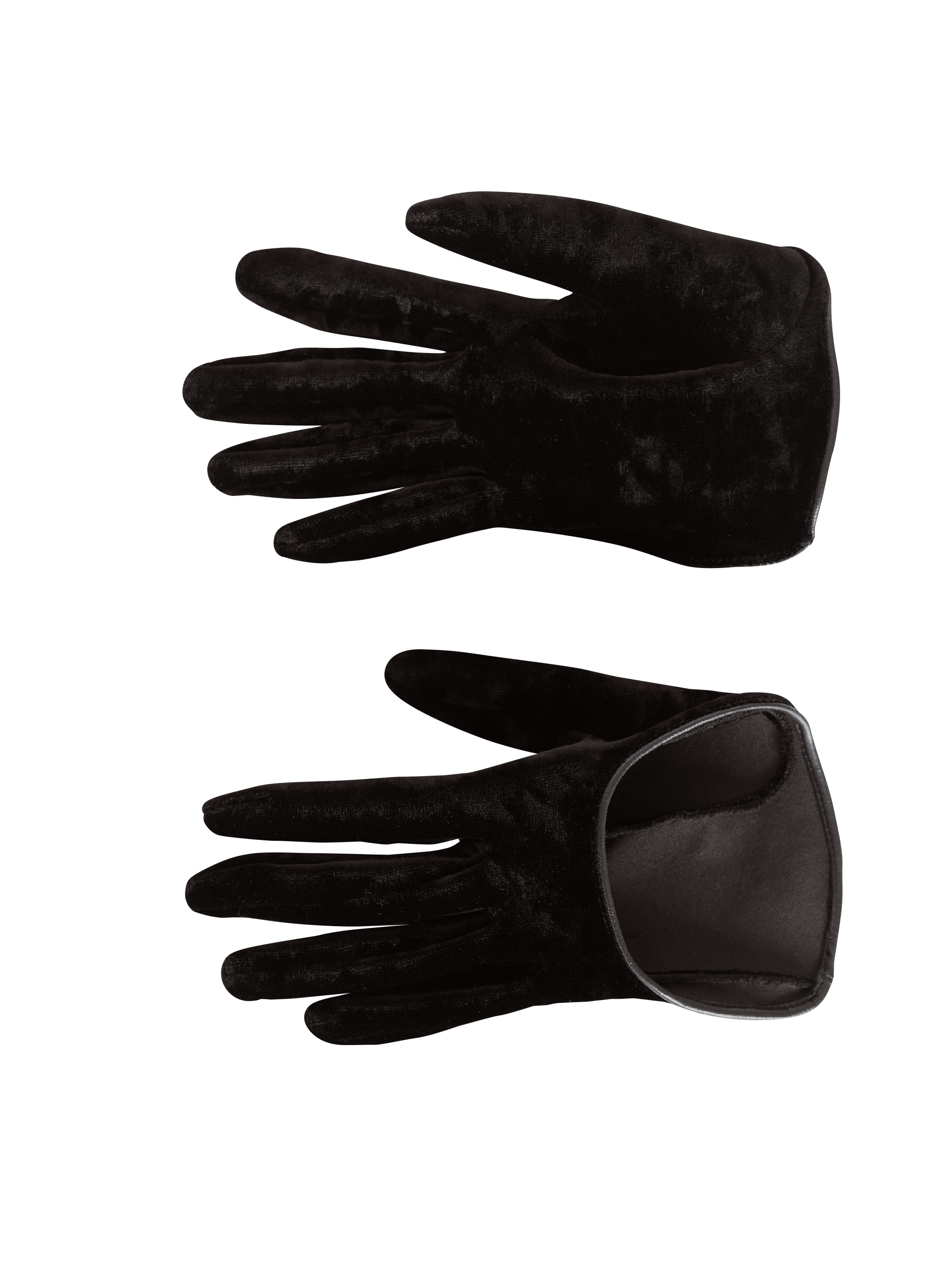 Short velvet gloves