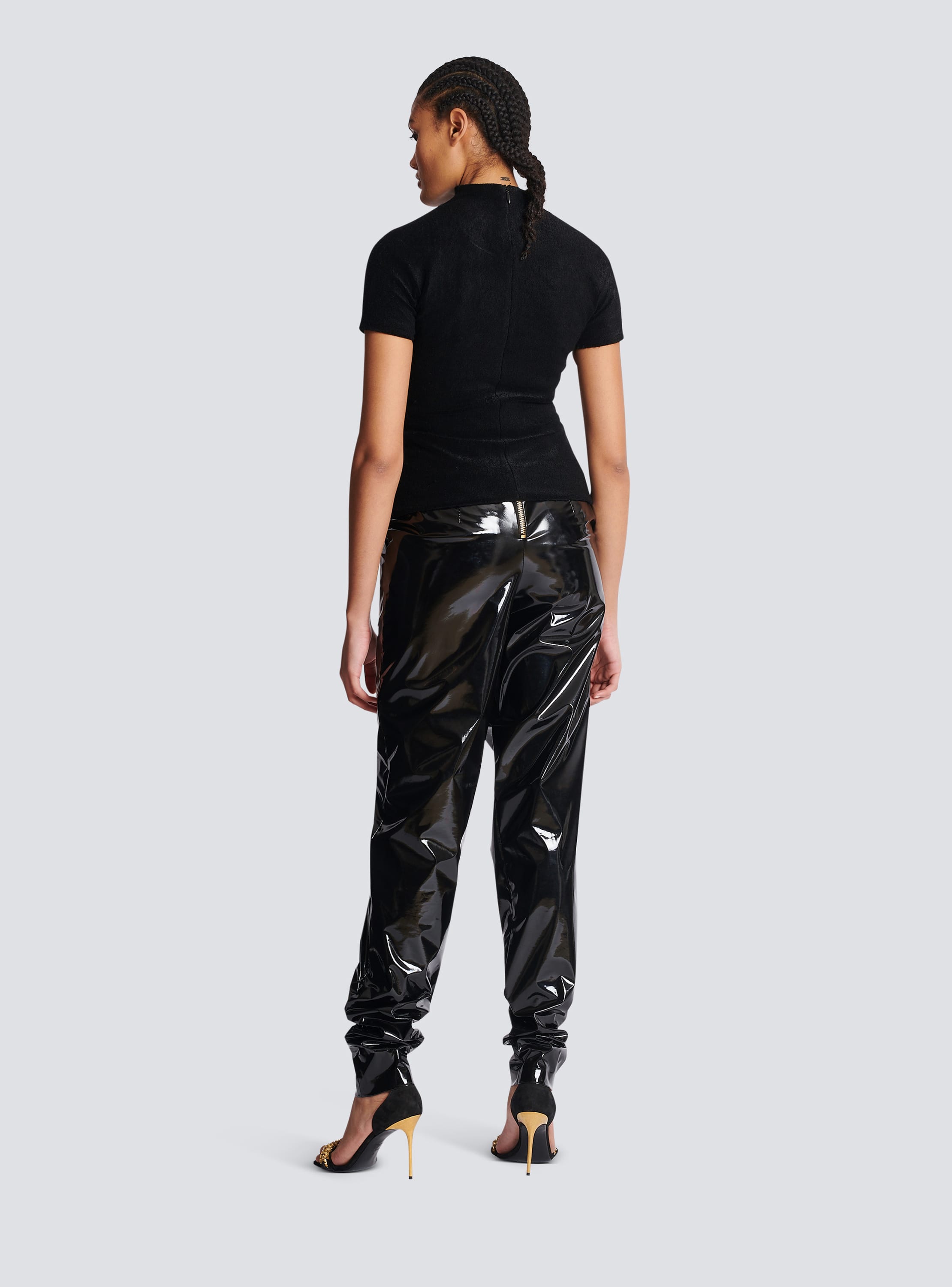 Balmain vinyl sale pants men