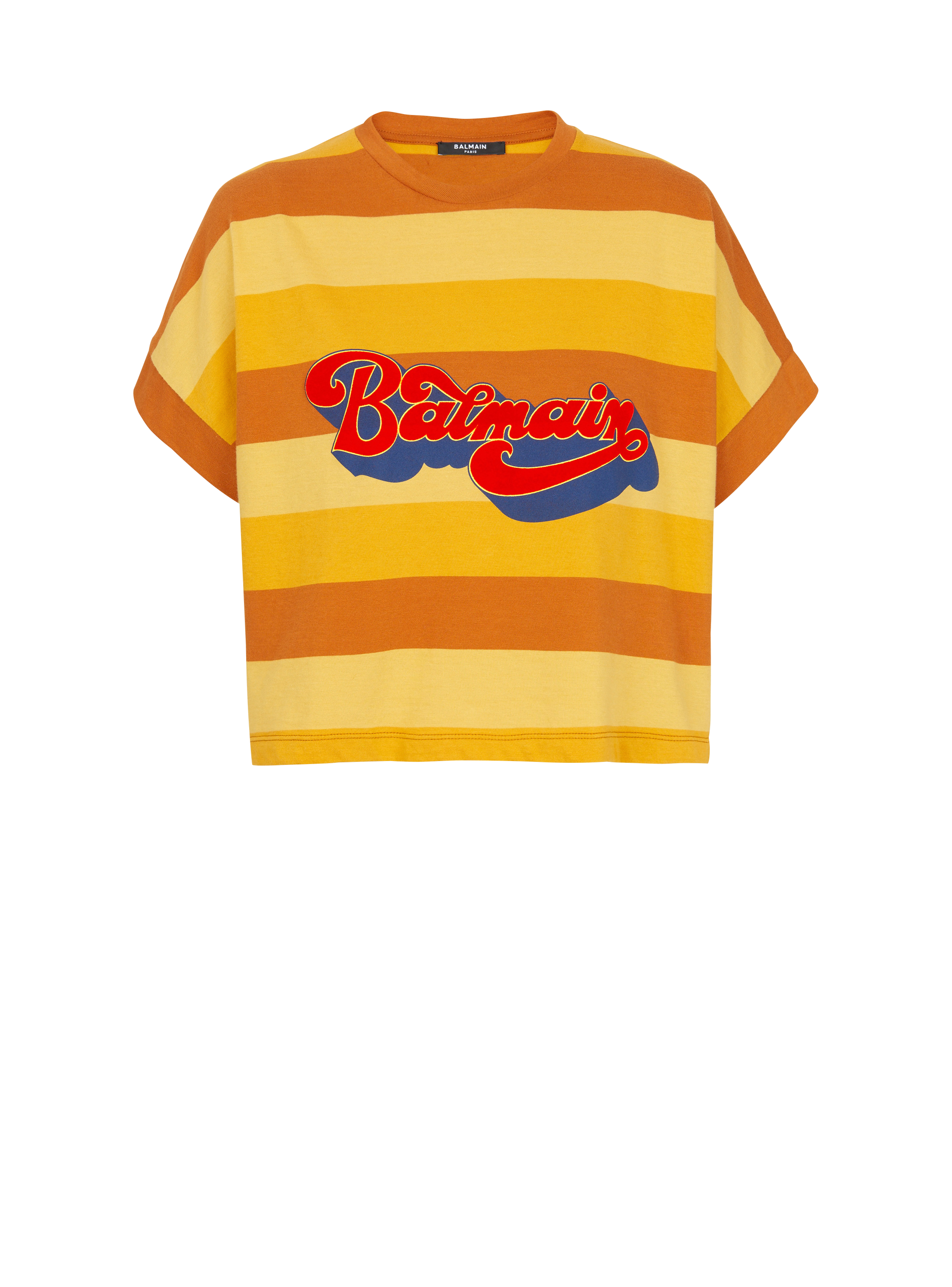Cropped '70s T-shirt multicolor - | BALMAIN