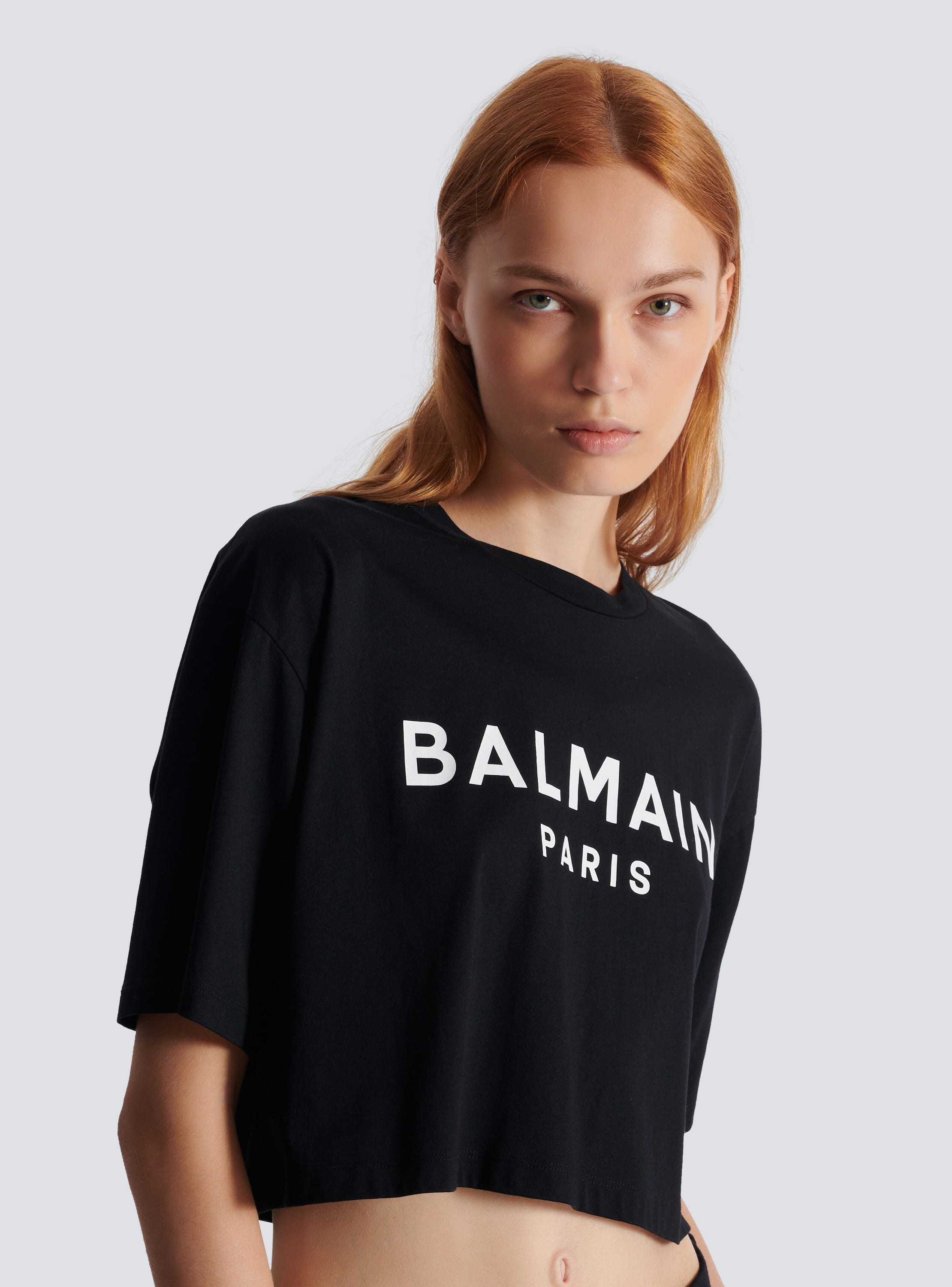 Logo Cotton T-shirt in Black - Women | Burberry® Official